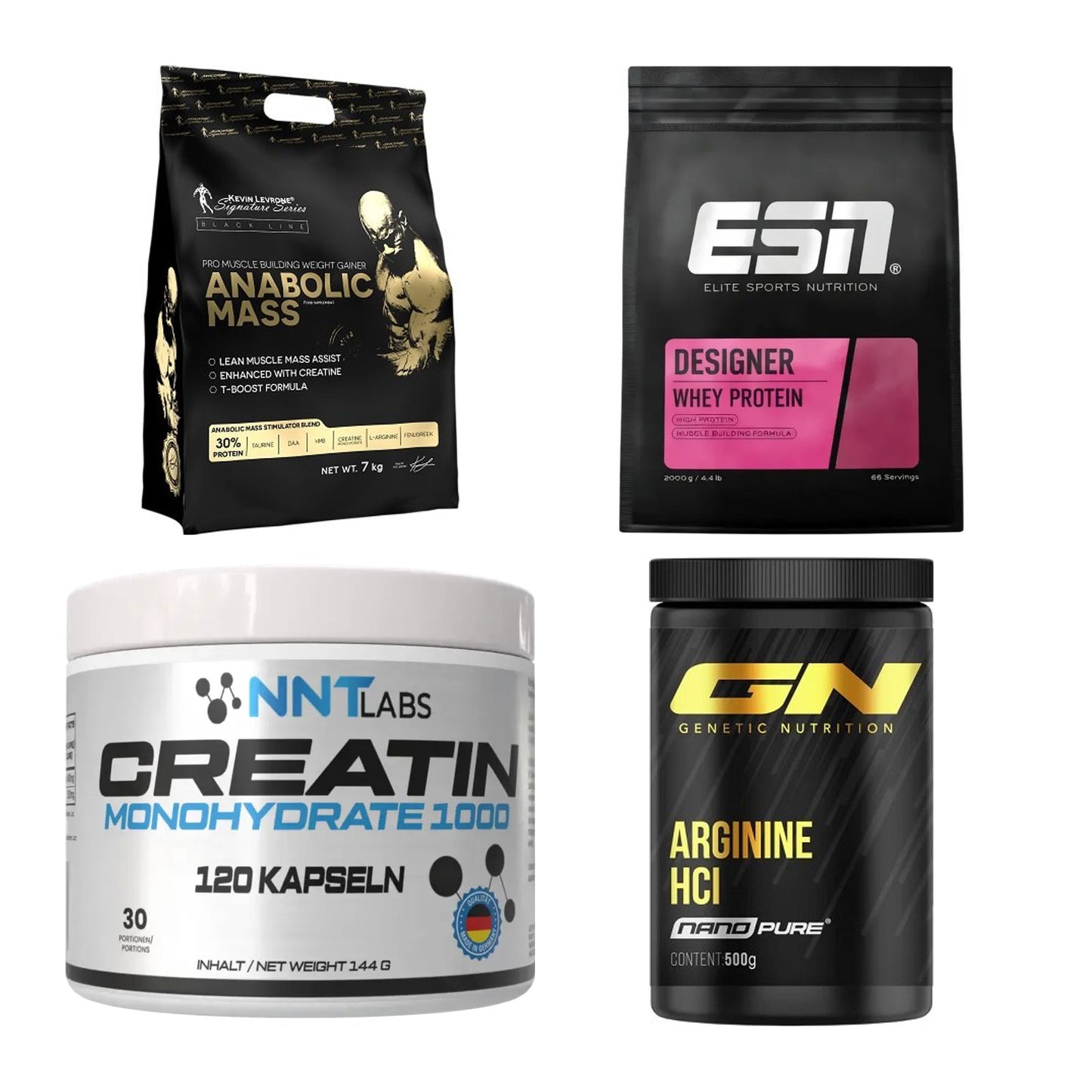 Masseaufbau für Fortgeschrittene: Kevin Levrone Anabolic + 3 weitere – alle enthaltenen Artikel
