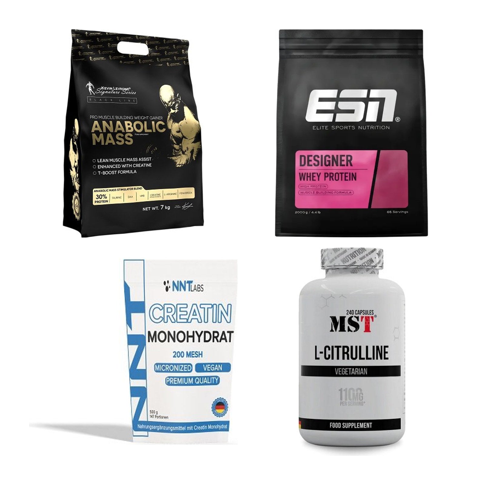 Masseaufbau für Fortgeschrittene: Kevin Levrone Anabolic + 3 weitere – alle enthaltenen Artikel