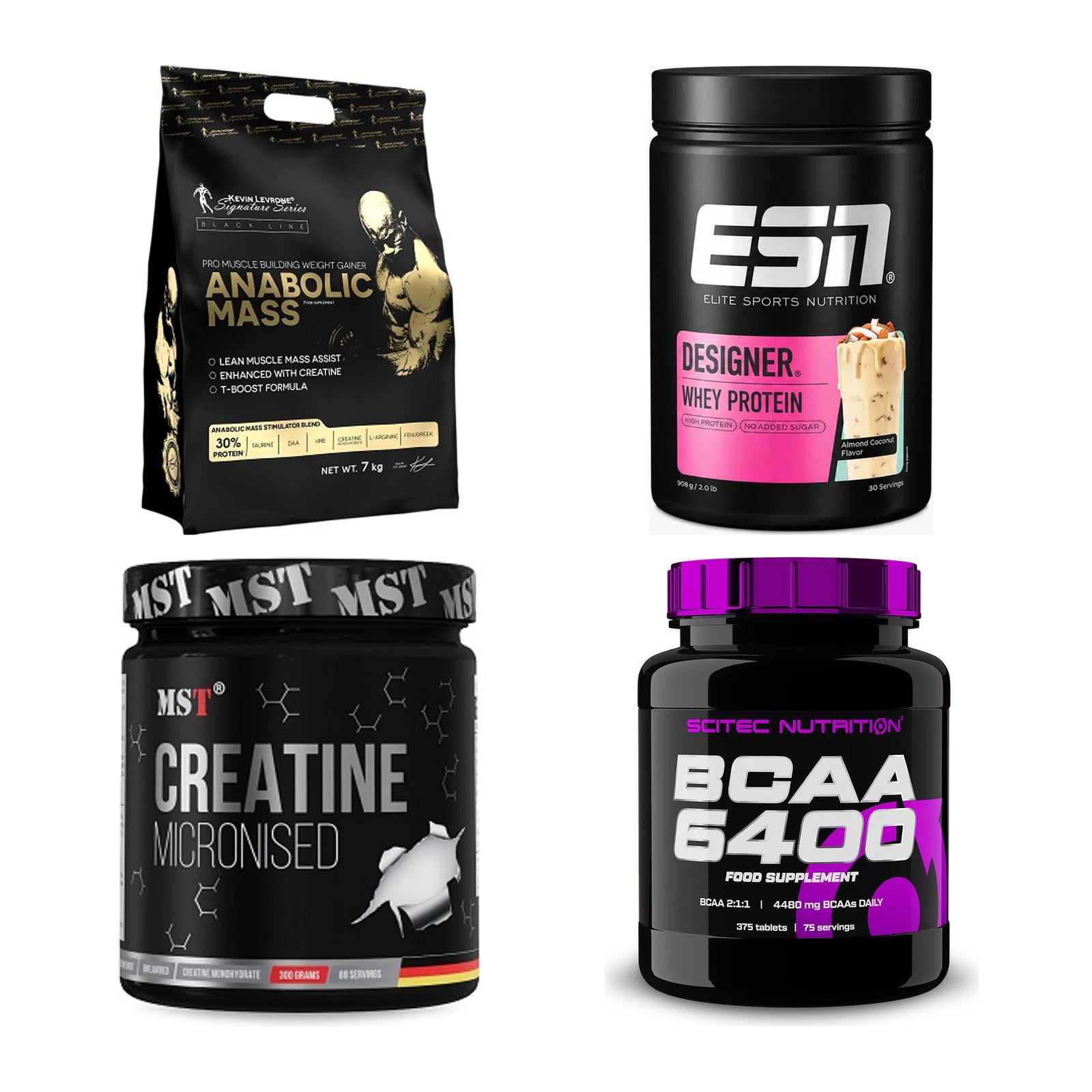Masseaufbau für Fortgeschrittene: Kevin Levrone Anabolic + 3 weitere – alle enthaltenen Artikel