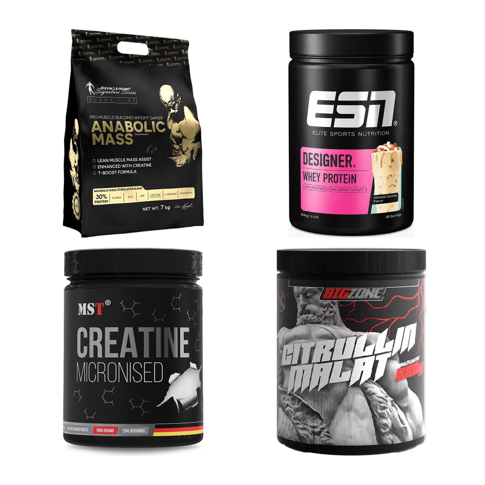 Masseaufbau für Fortgeschrittene: Kevin Levrone Anabolic + 3 weitere – alle enthaltenen Artikel