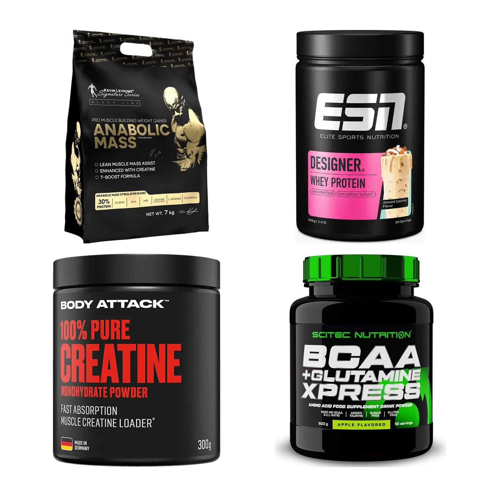 Masseaufbau für Fortgeschrittene: Kevin Levrone Anabolic + 3 weitere – alle enthaltenen Artikel