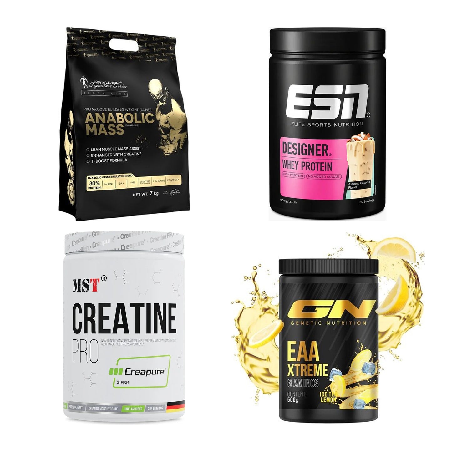Masseaufbau für Fortgeschrittene: Kevin Levrone Anabolic + 3 weitere – alle enthaltenen Artikel