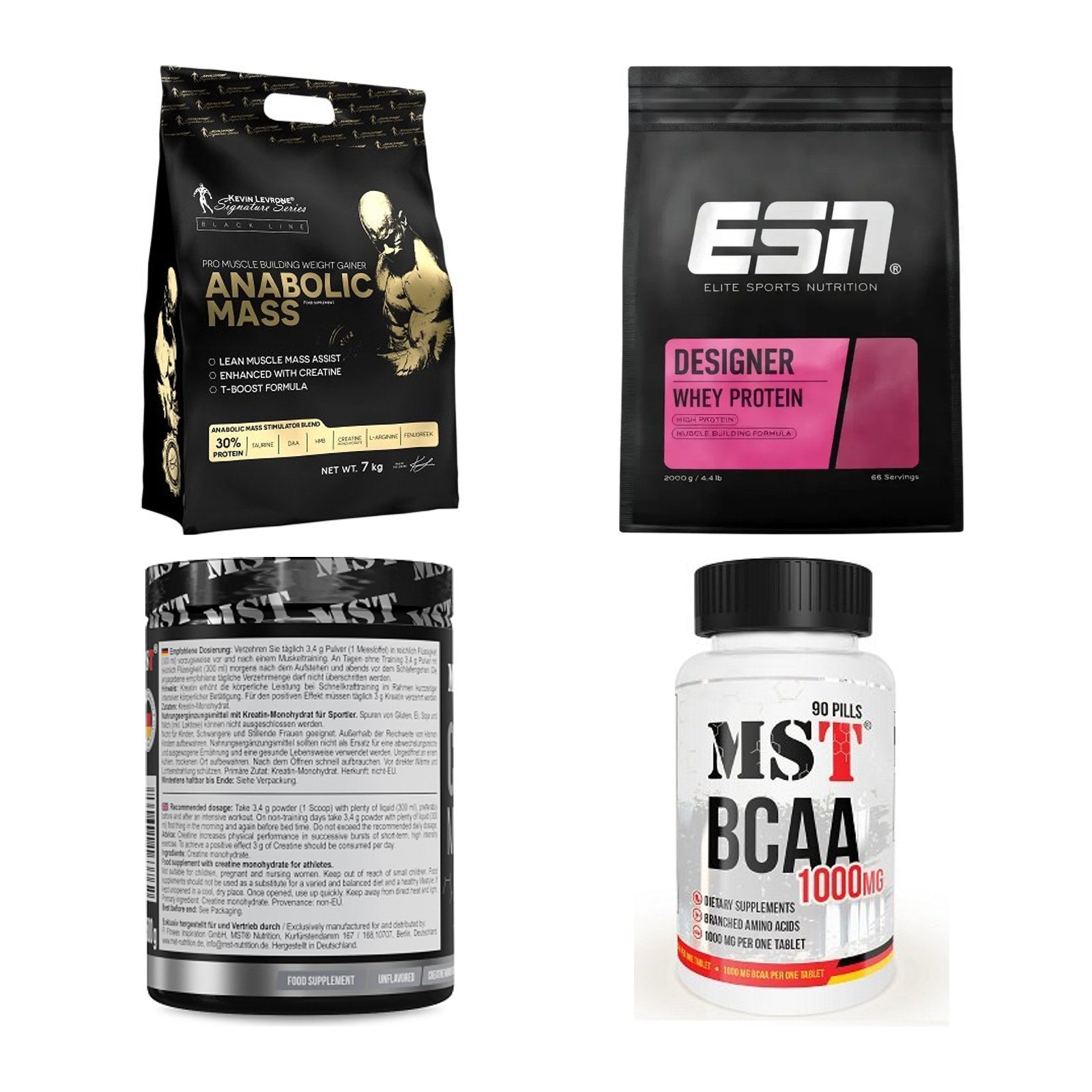 Masseaufbau für Fortgeschrittene: Kevin Levrone Anabolic + 3 weitere – alle enthaltenen Artikel