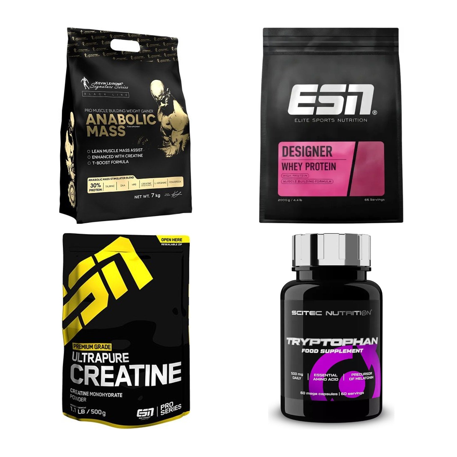 Masseaufbau für Fortgeschrittene: Kevin Levrone Anabolic + 3 weitere – alle enthaltenen Artikel