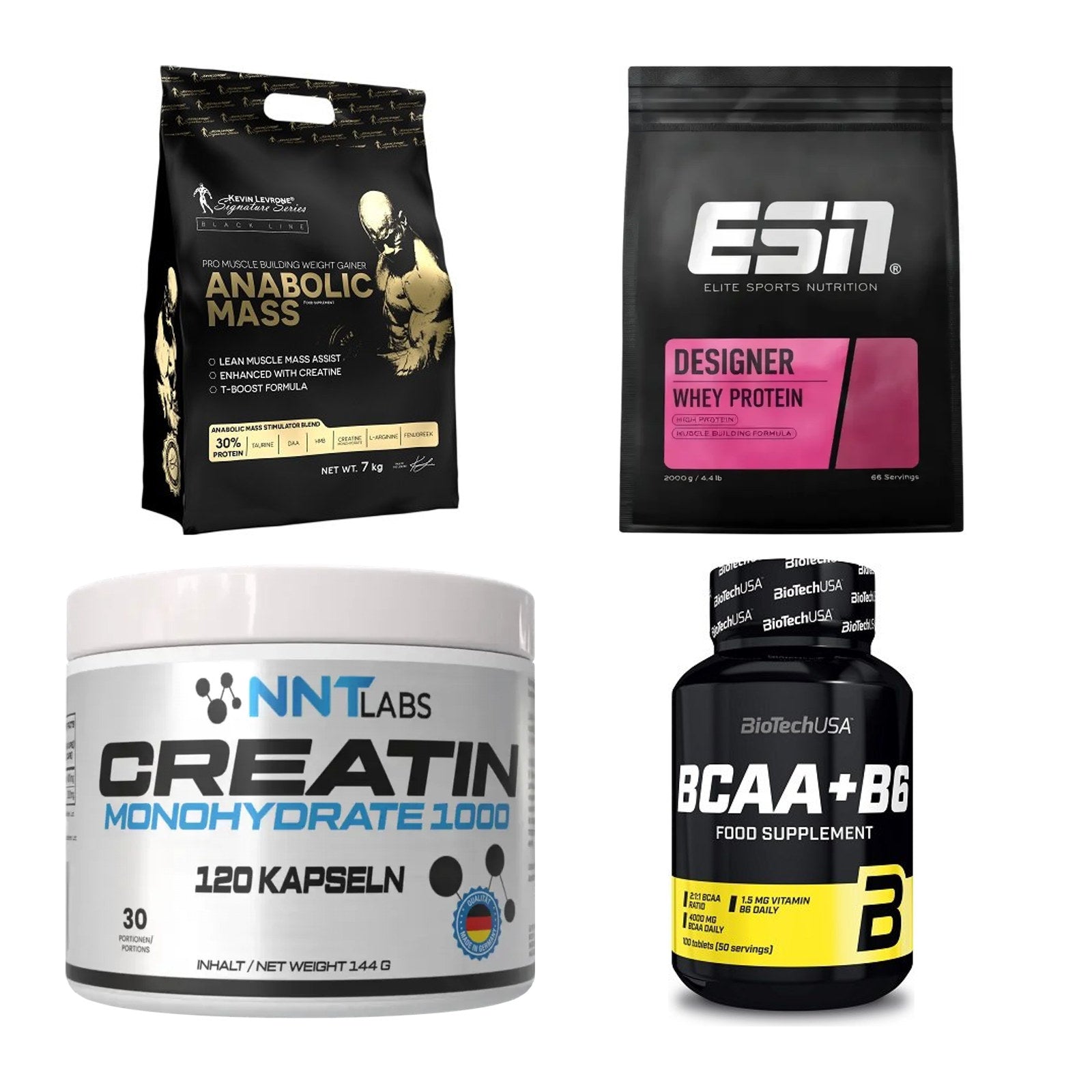 Masseaufbau für Fortgeschrittene: Kevin Levrone Anabolic + 3 weitere – alle enthaltenen Artikel
