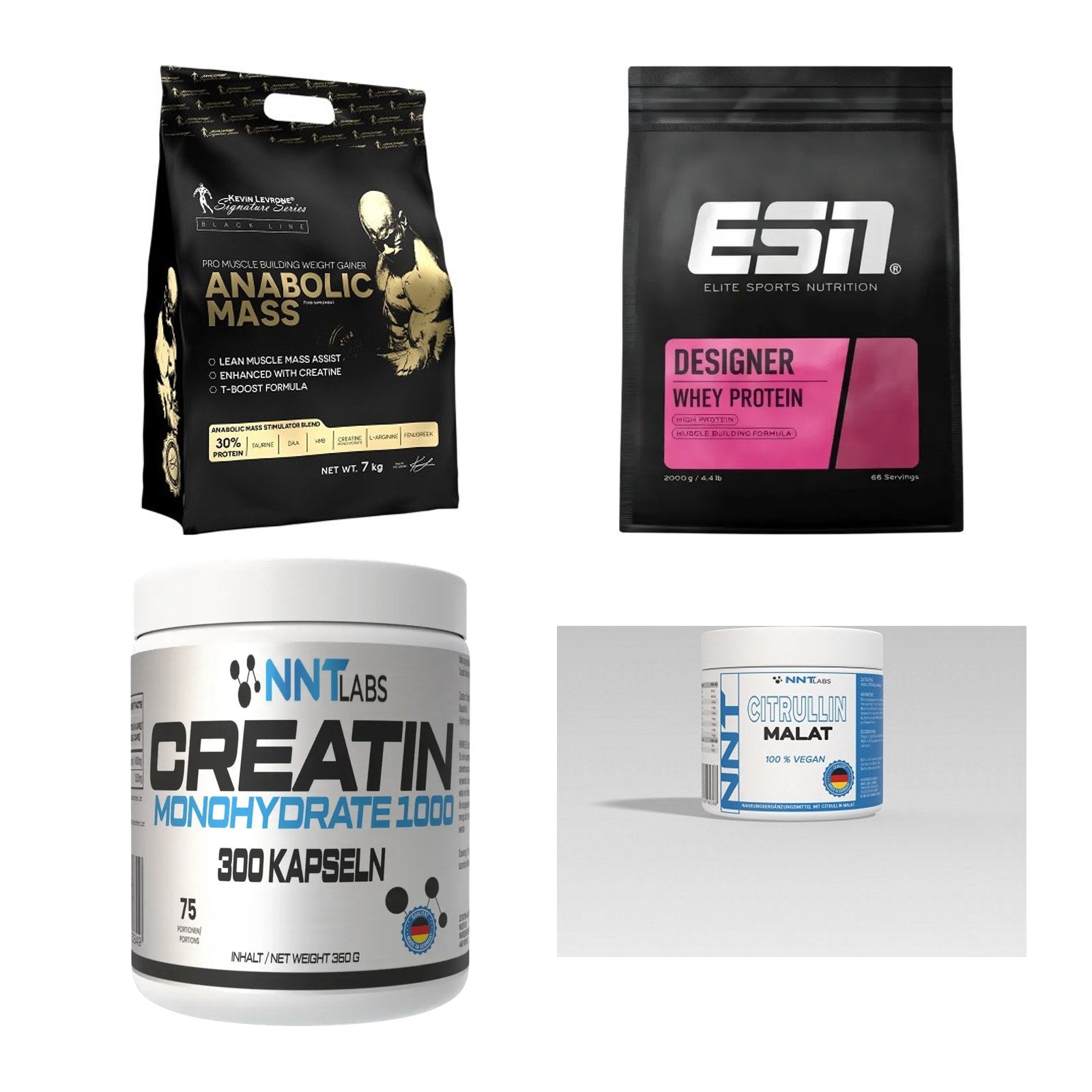 Masseaufbau für Fortgeschrittene: Kevin Levrone Anabolic + 3 weitere – alle enthaltenen Artikel