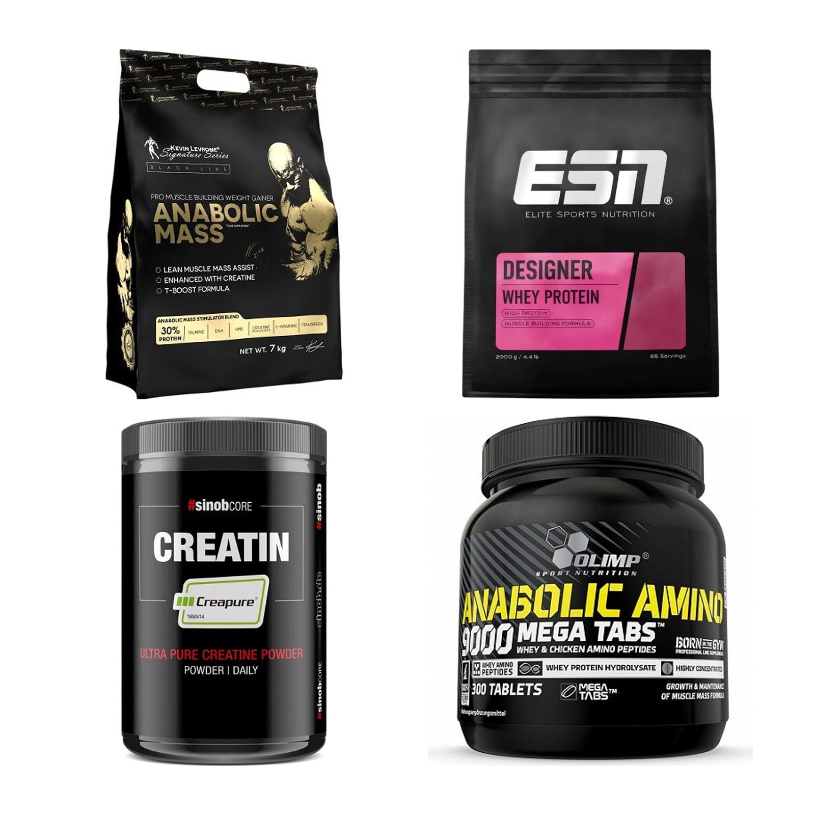 Masseaufbau für Fortgeschrittene: Kevin Levrone Anabolic + 3 weitere – alle enthaltenen Artikel