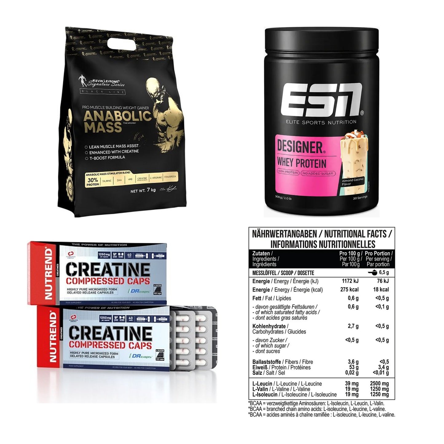 Masseaufbau für Fortgeschrittene: Kevin Levrone Anabolic + 3 weitere – alle enthaltenen Artikel