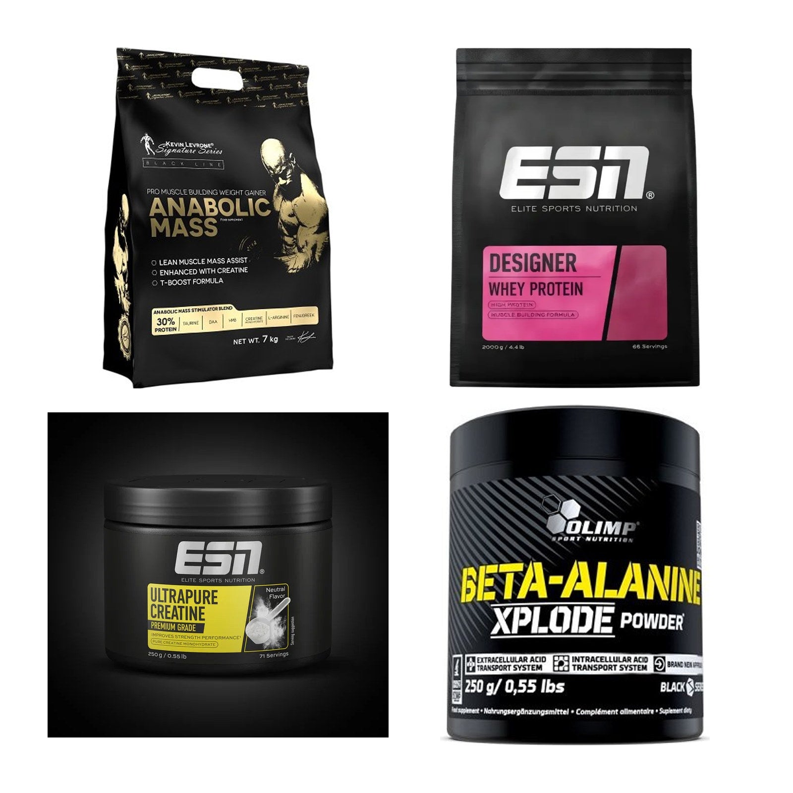 Masseaufbau für Fortgeschrittene: Kevin Levrone Anabolic + 3 weitere – alle enthaltenen Artikel