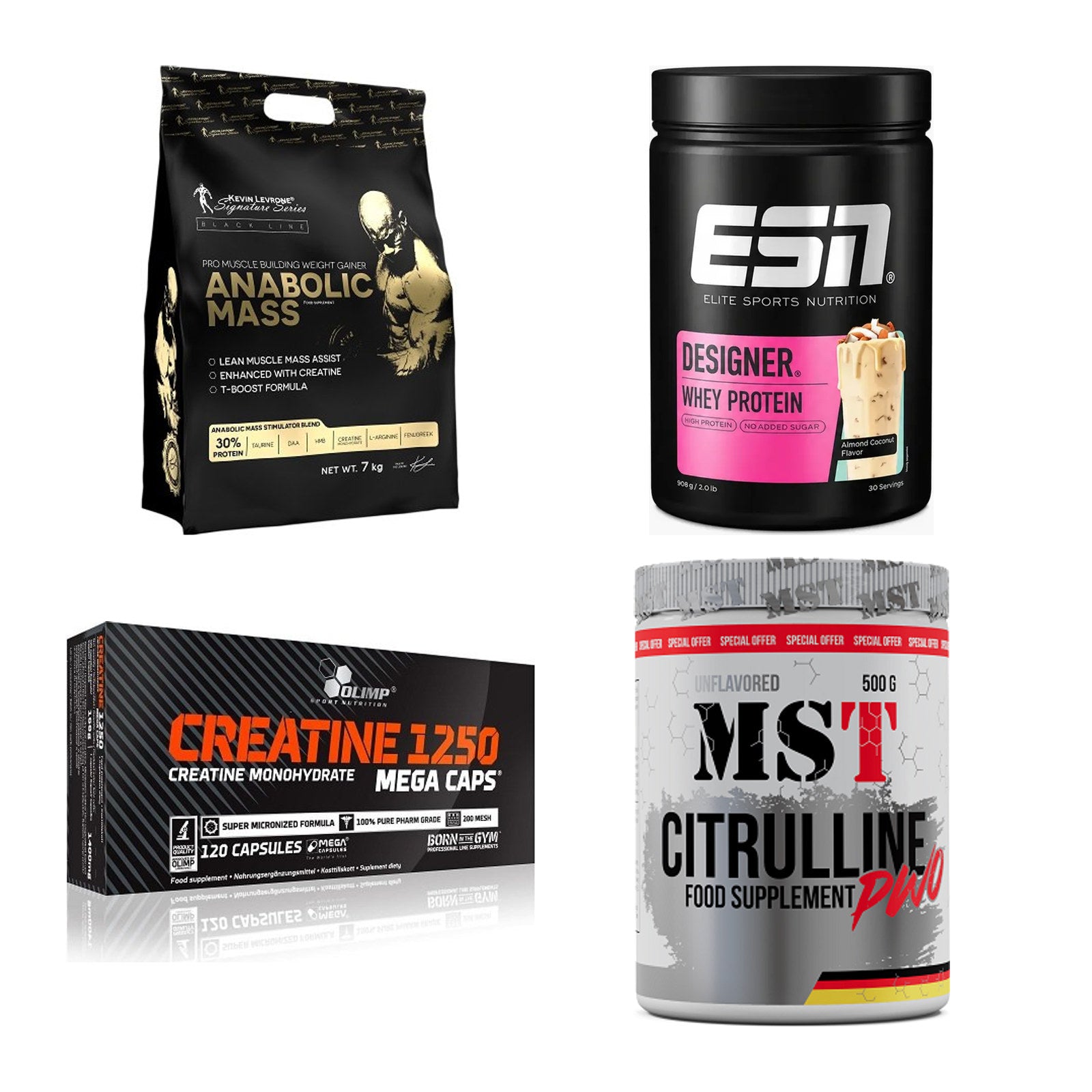 Masseaufbau für Fortgeschrittene: Kevin Levrone Anabolic + 3 weitere – alle enthaltenen Artikel