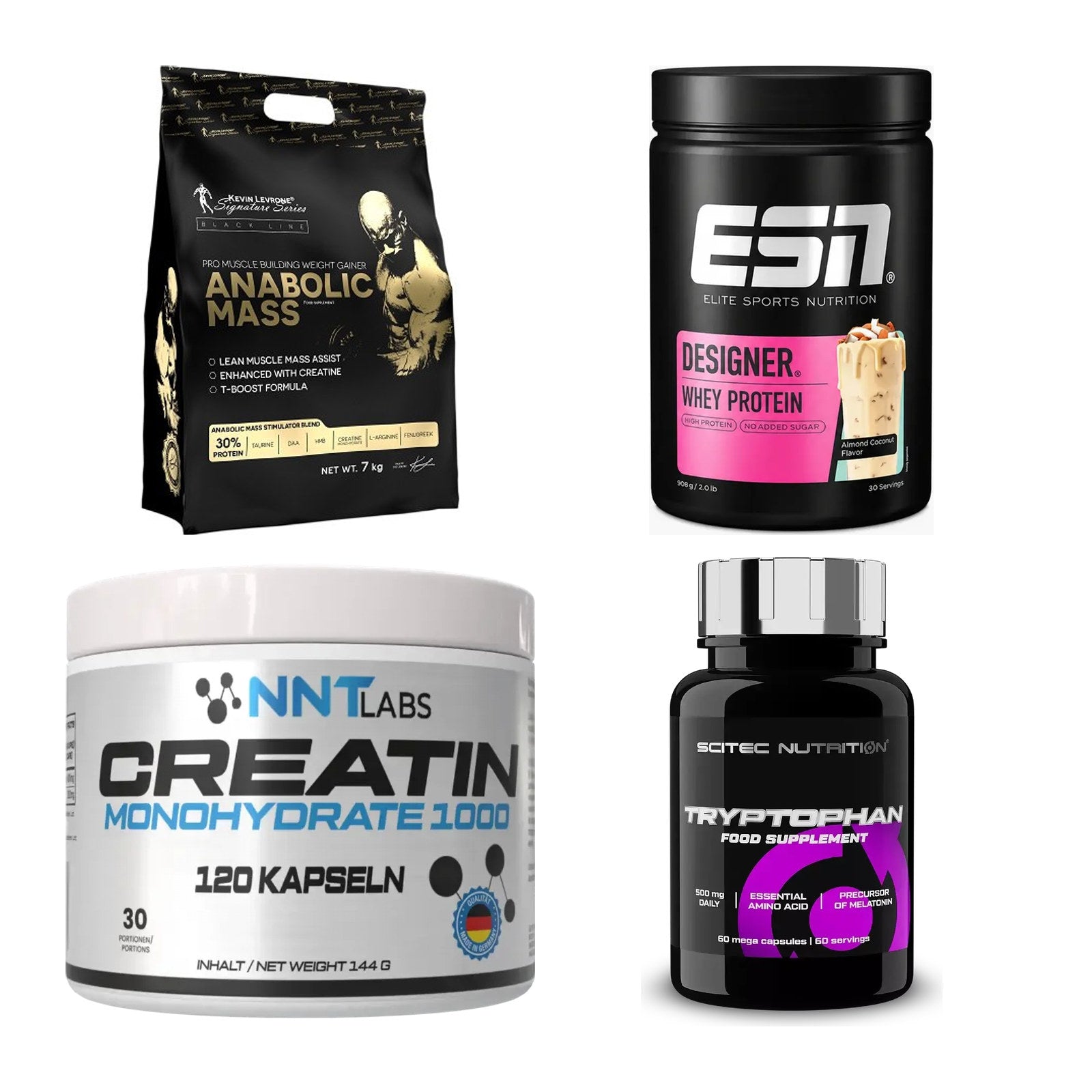 Masseaufbau für Fortgeschrittene: Kevin Levrone Anabolic + 3 weitere – alle enthaltenen Artikel