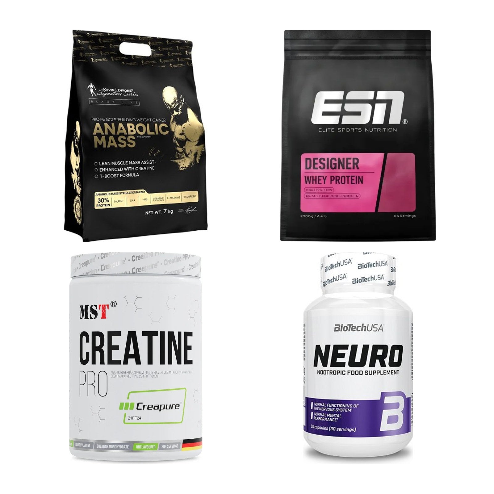 Masseaufbau für Fortgeschrittene: Kevin Levrone Anabolic + 3 weitere – alle enthaltenen Artikel