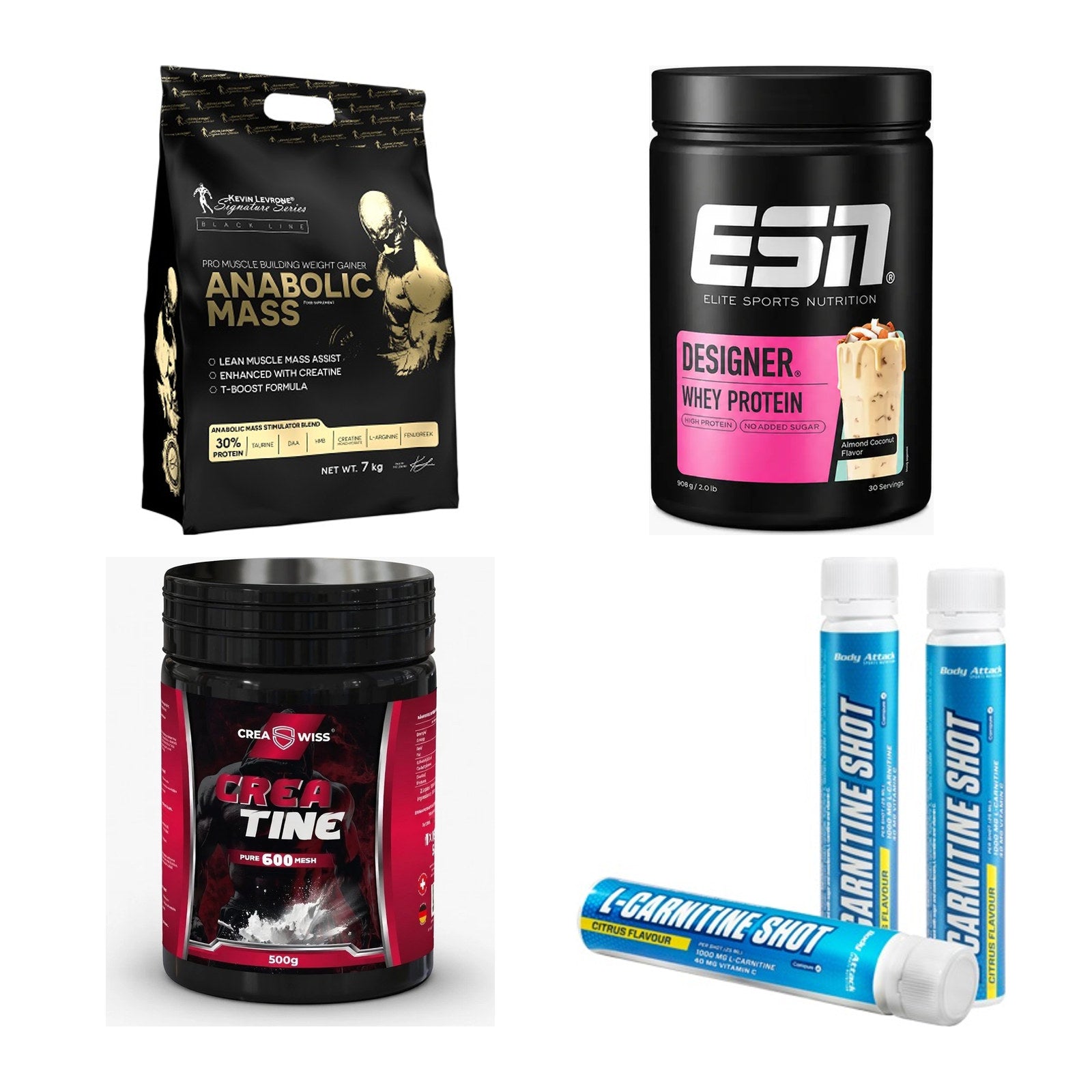 Masseaufbau für Fortgeschrittene: Kevin Levrone Anabolic + 3 weitere – alle enthaltenen Artikel
