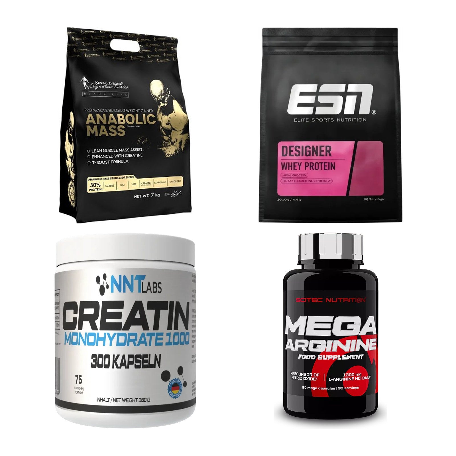 Masseaufbau für Fortgeschrittene: Kevin Levrone Anabolic + 3 weitere – alle enthaltenen Artikel