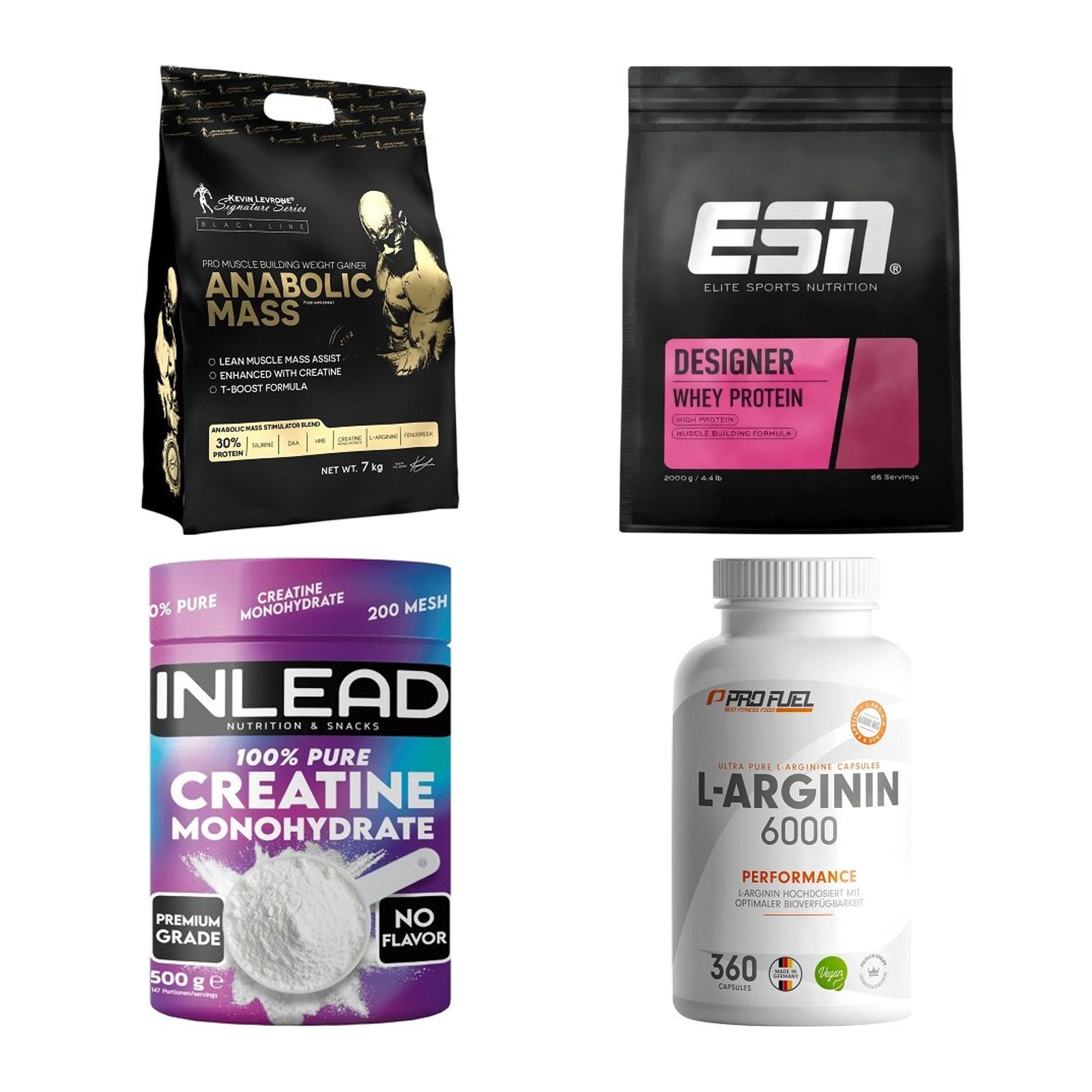 Masseaufbau für Fortgeschrittene: Kevin Levrone Anabolic + 3 weitere – alle enthaltenen Artikel