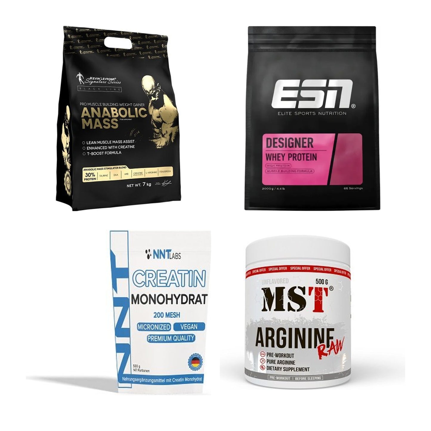 Masseaufbau für Fortgeschrittene: Kevin Levrone Anabolic + 3 weitere – alle enthaltenen Artikel