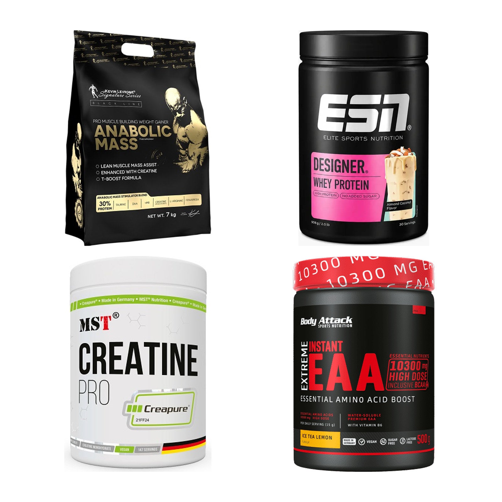 Masseaufbau für Fortgeschrittene: Kevin Levrone Anabolic + 3 weitere – alle enthaltenen Artikel