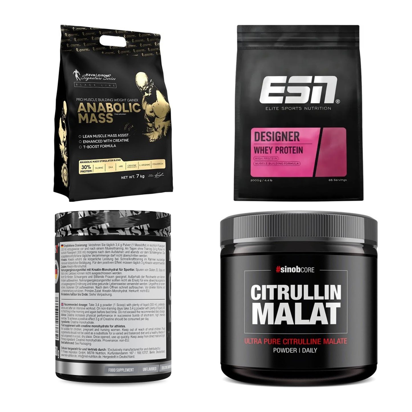 Masseaufbau für Fortgeschrittene: Kevin Levrone Anabolic + 3 weitere – alle enthaltenen Artikel
