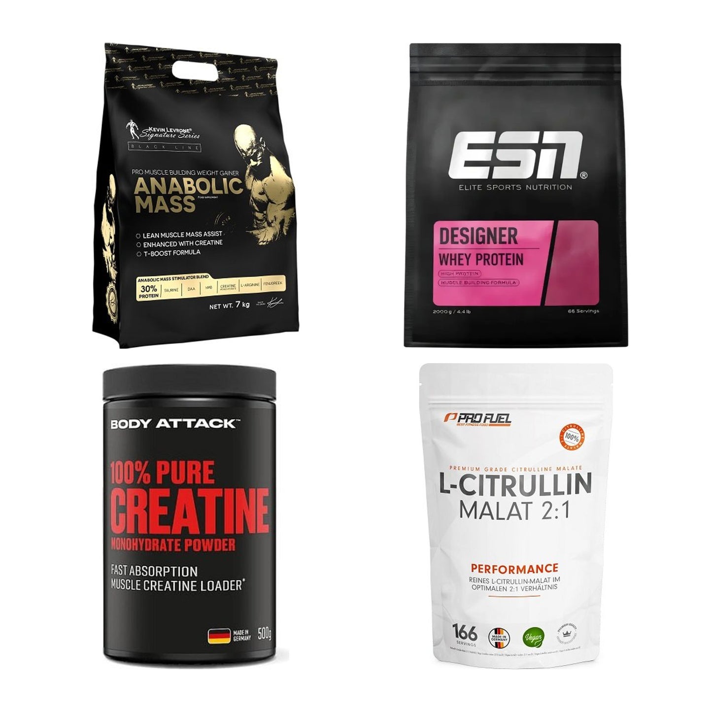 Masseaufbau für Fortgeschrittene: Kevin Levrone Anabolic + 3 weitere – alle enthaltenen Artikel
