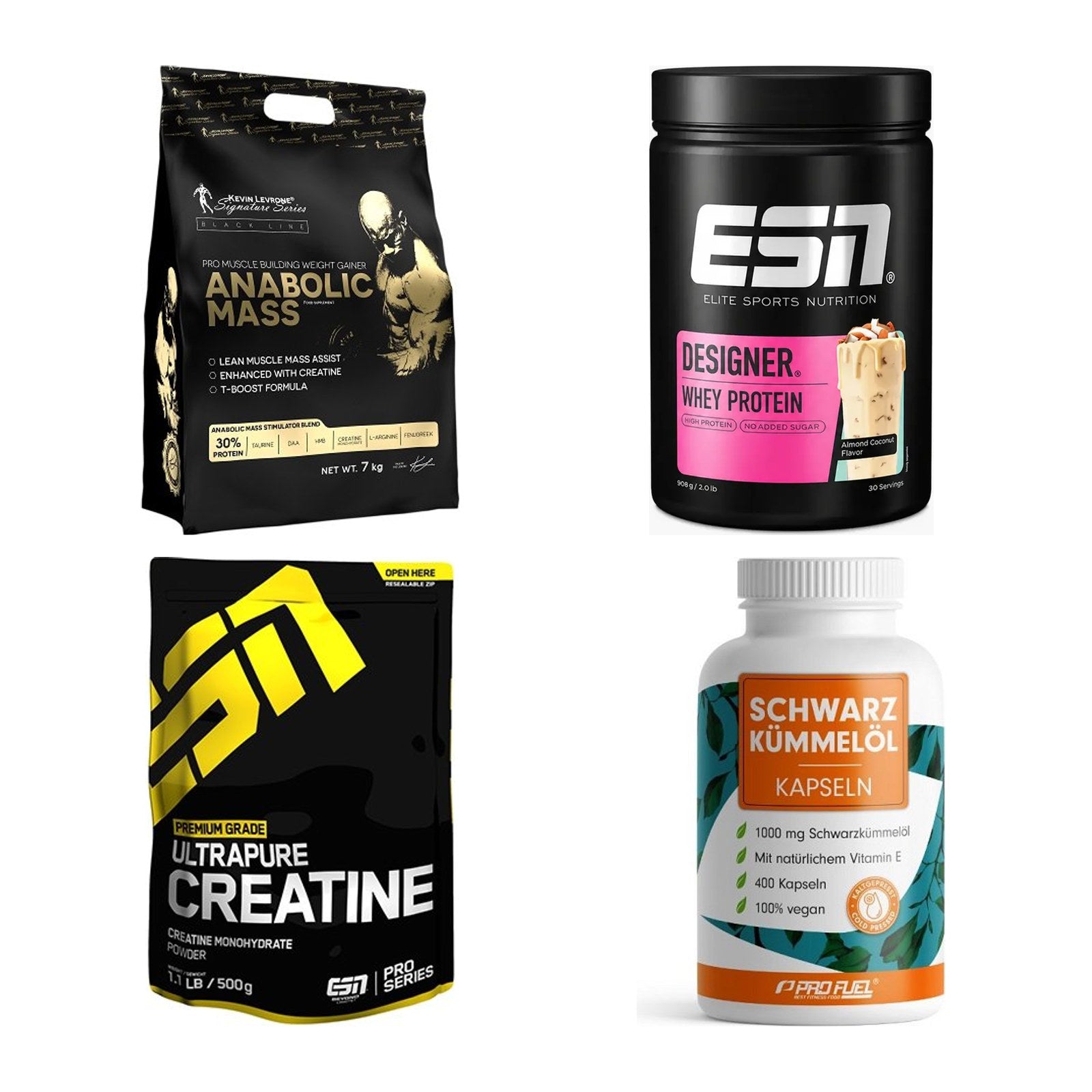Masseaufbau für Fortgeschrittene: Kevin Levrone Anabolic + 3 weitere – alle enthaltenen Artikel
