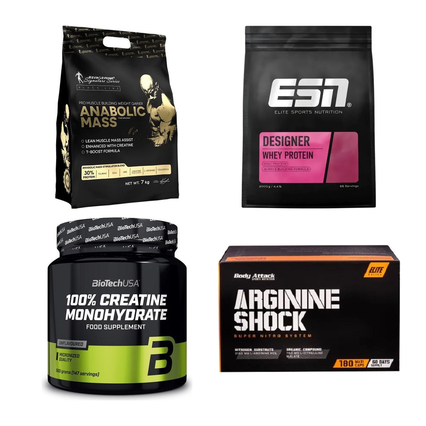 Masseaufbau für Fortgeschrittene: Kevin Levrone Anabolic + 3 weitere – alle enthaltenen Artikel