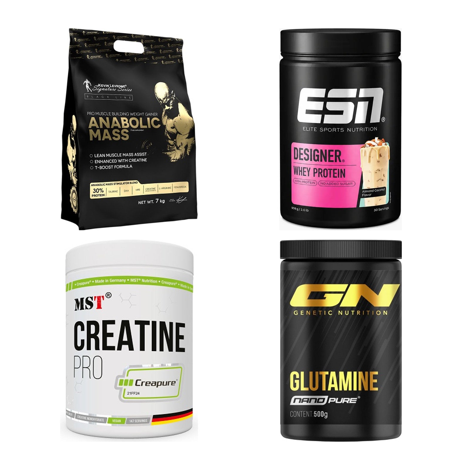 Masseaufbau für Fortgeschrittene: Kevin Levrone Anabolic + 3 weitere – alle enthaltenen Artikel