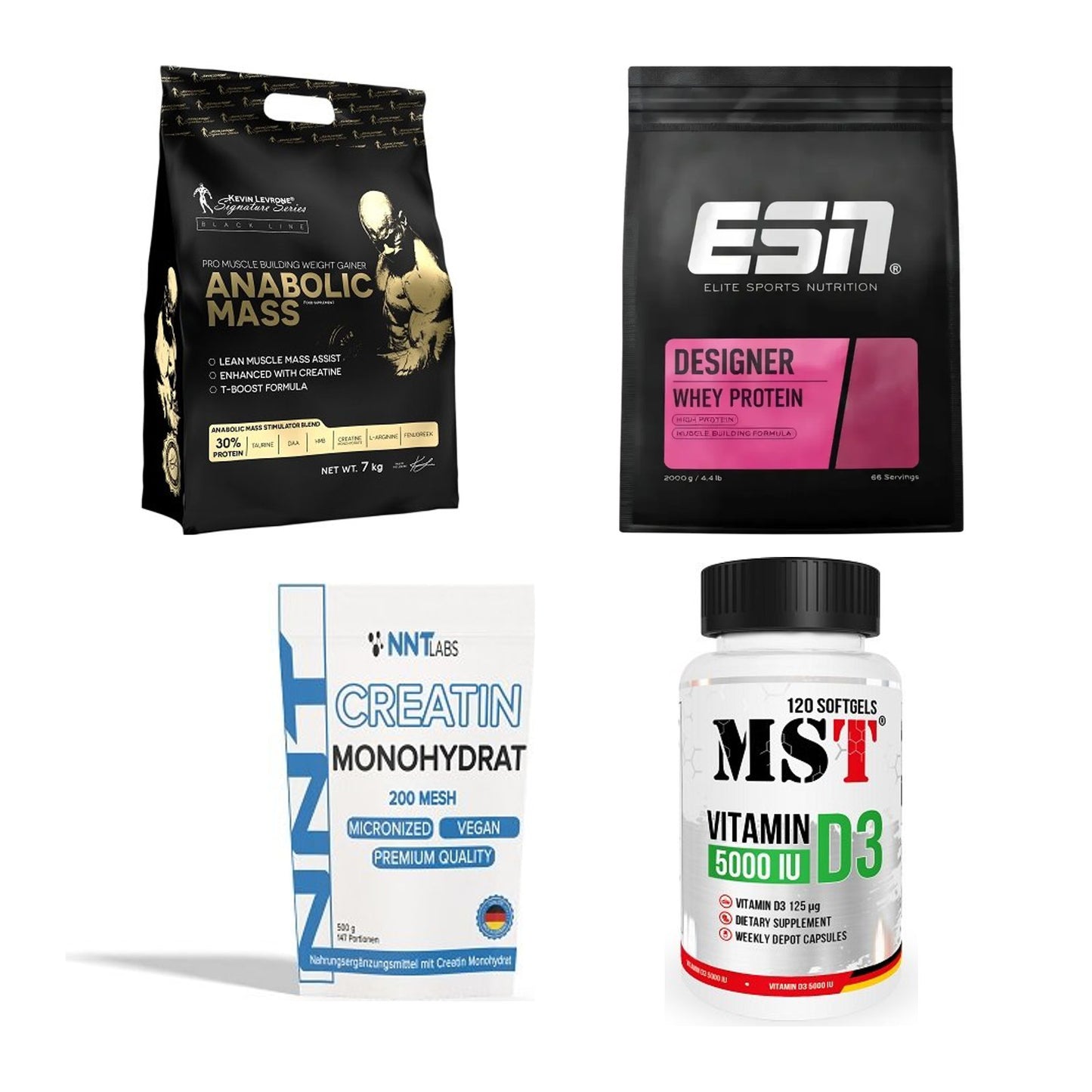 Masseaufbau für Fortgeschrittene: Kevin Levrone Anabolic + 3 weitere – alle enthaltenen Artikel