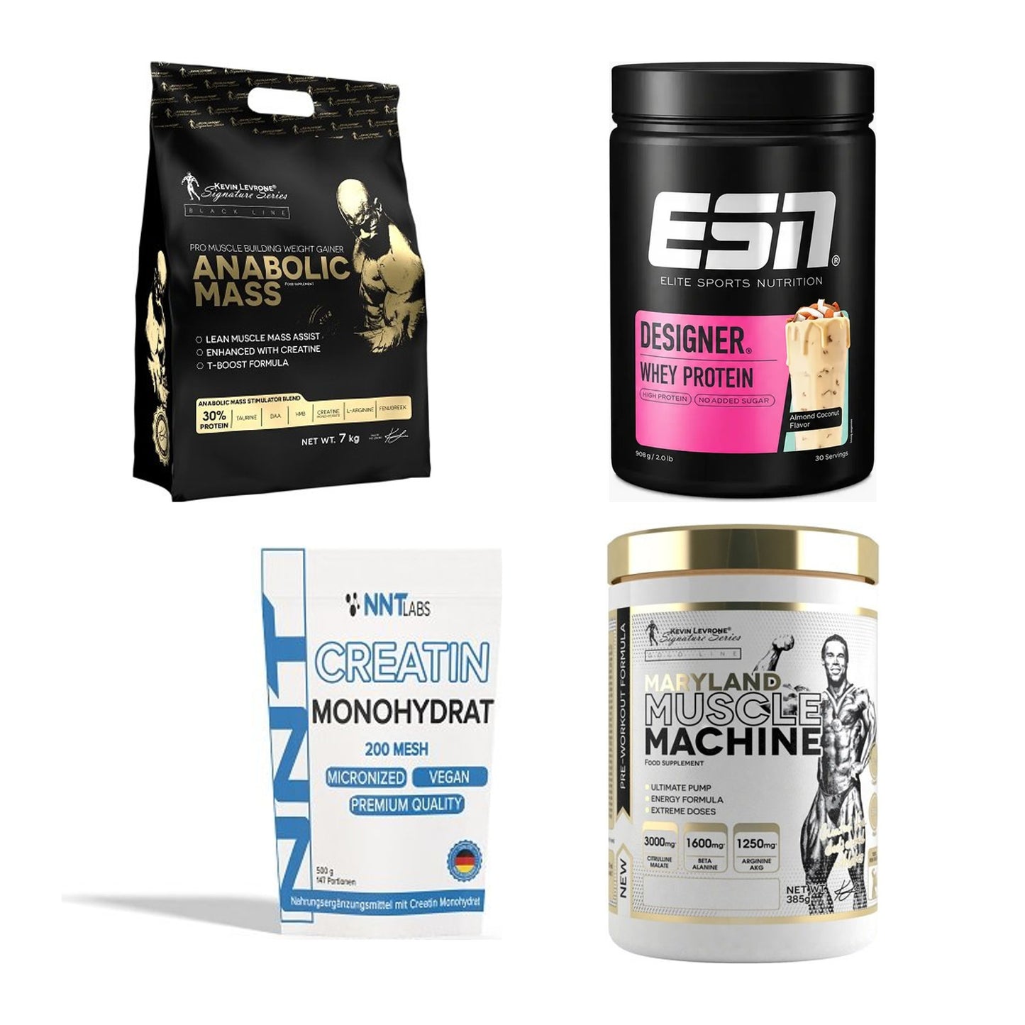 Masseaufbau für Fortgeschrittene: Kevin Levrone Anabolic + 3 weitere – alle enthaltenen Artikel
