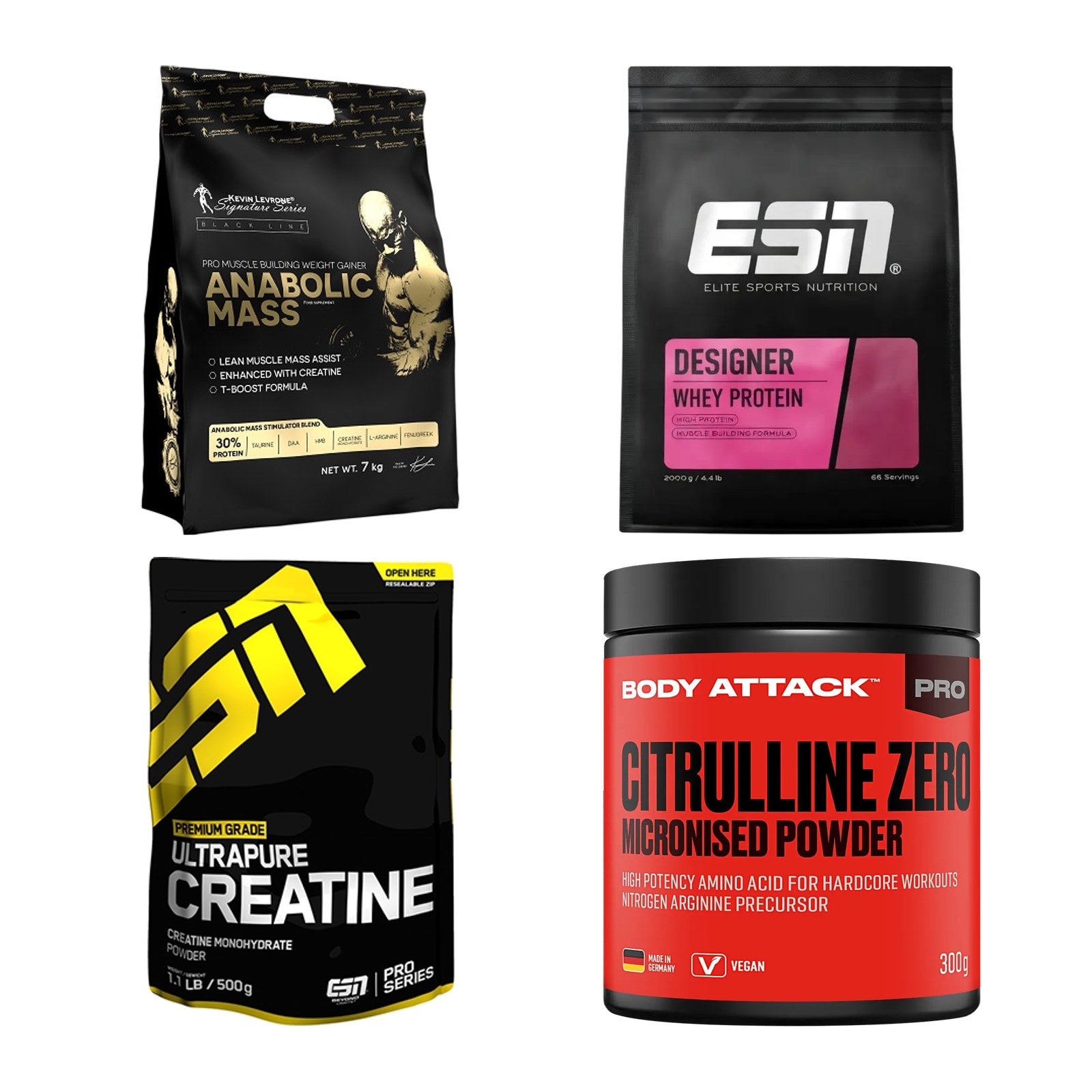 Masseaufbau für Fortgeschrittene: Kevin Levrone Anabolic + 3 weitere – alle enthaltenen Artikel