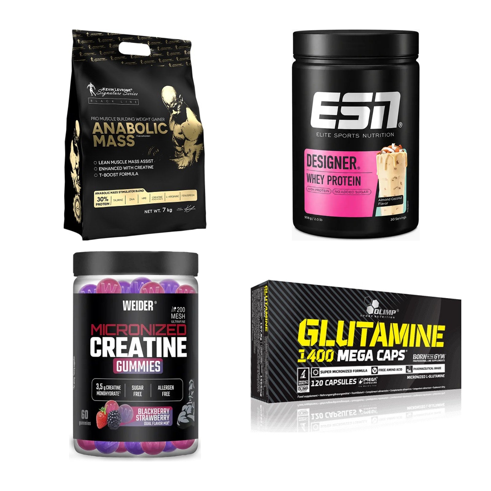 Masseaufbau für Fortgeschrittene: Kevin Levrone Anabolic + 3 weitere – alle enthaltenen Artikel