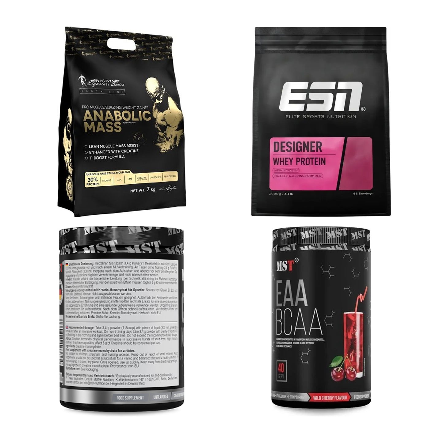 Masseaufbau für Fortgeschrittene: Kevin Levrone Anabolic + 3 weitere – alle enthaltenen Artikel