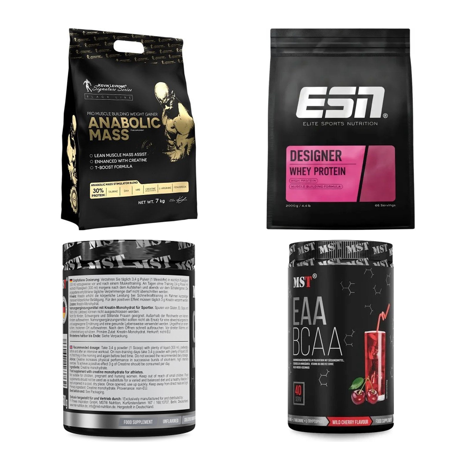 Masseaufbau für Fortgeschrittene: Kevin Levrone Anabolic + 3 weitere – alle enthaltenen Artikel