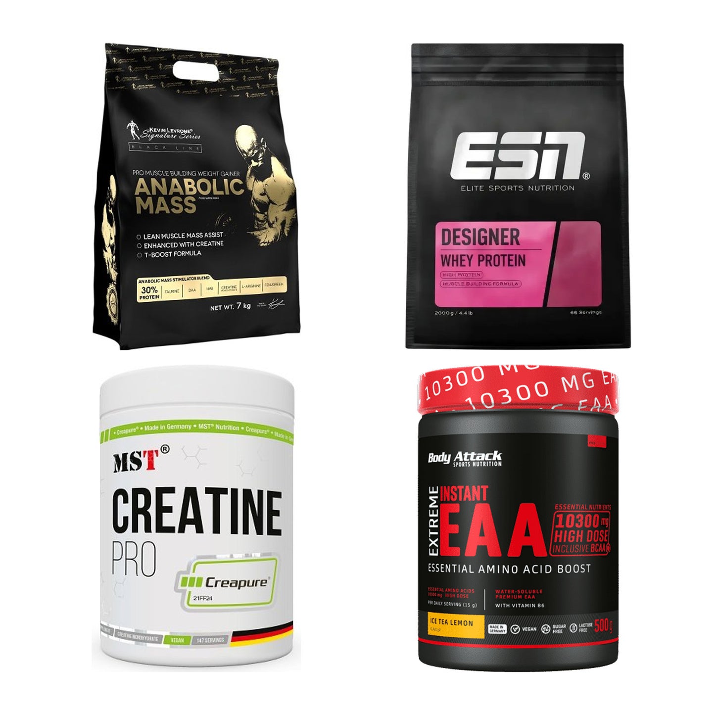 Masseaufbau für Fortgeschrittene: Kevin Levrone Anabolic + 3 weitere – alle enthaltenen Artikel