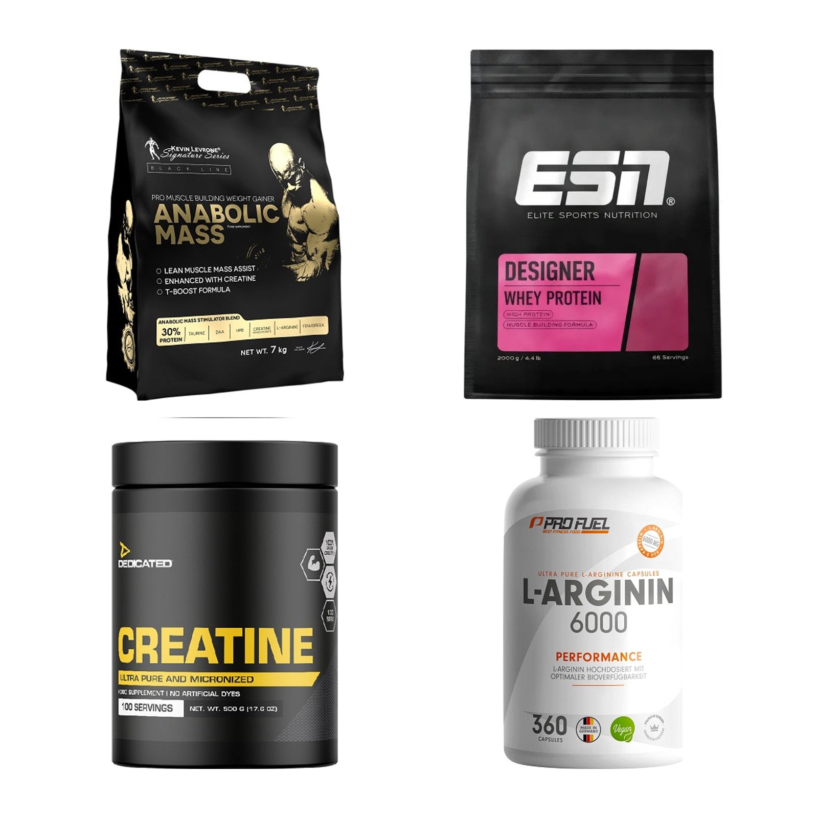 Masseaufbau für Fortgeschrittene: Kevin Levrone Anabolic + 3 weitere – alle enthaltenen Artikel