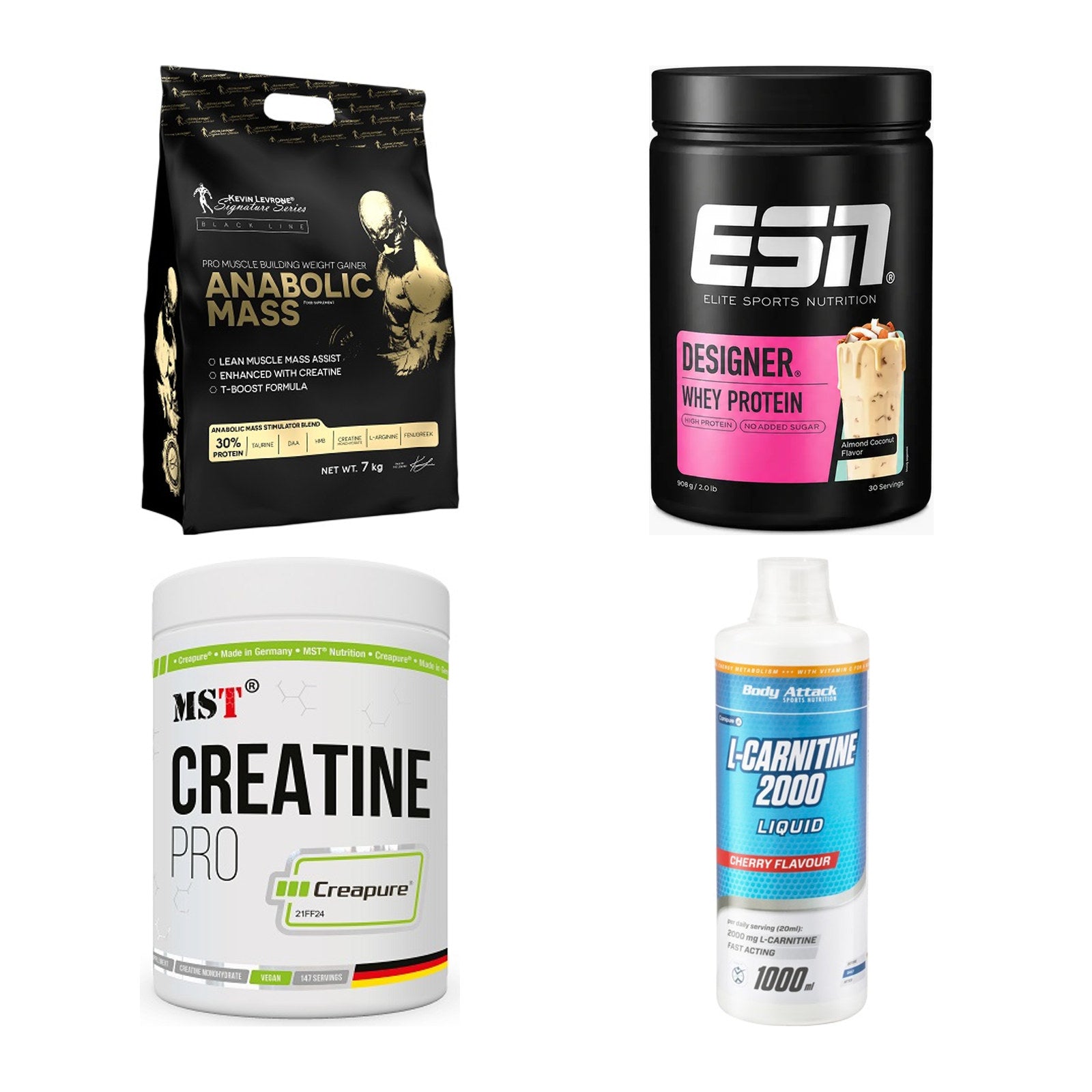 Masseaufbau für Fortgeschrittene: Kevin Levrone Anabolic + 3 weitere – alle enthaltenen Artikel