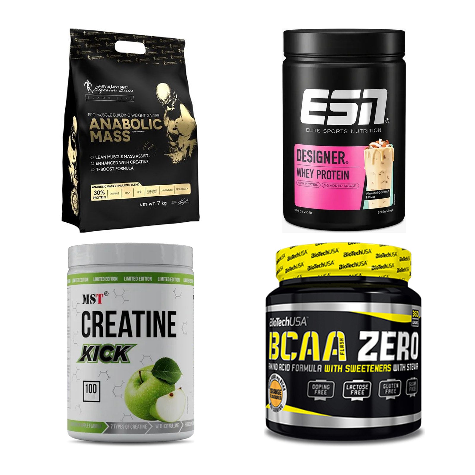 Masseaufbau für Fortgeschrittene: Kevin Levrone Anabolic + 3 weitere – alle enthaltenen Artikel