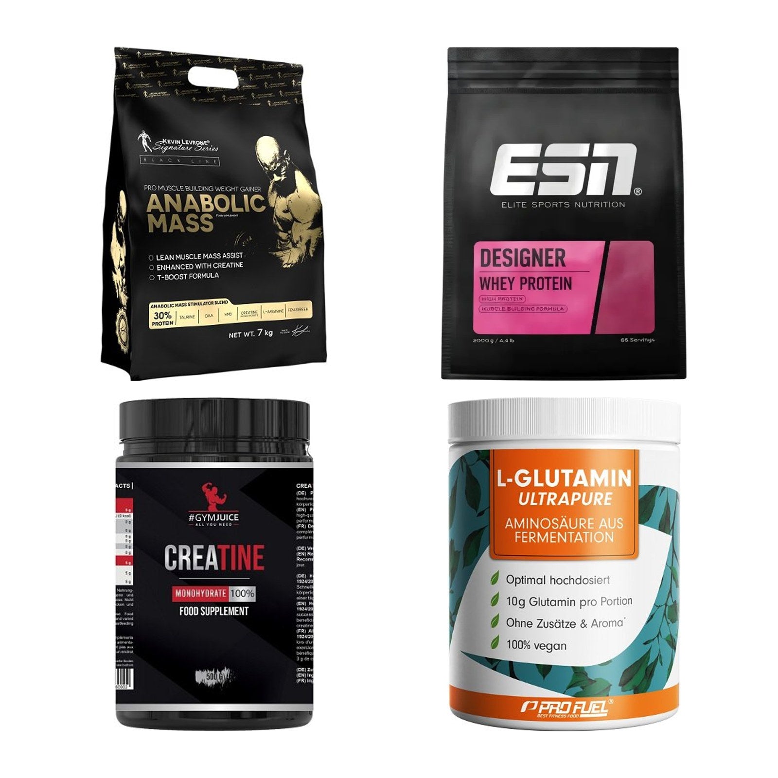 Masseaufbau für Fortgeschrittene: Kevin Levrone Anabolic + 3 weitere – alle enthaltenen Artikel