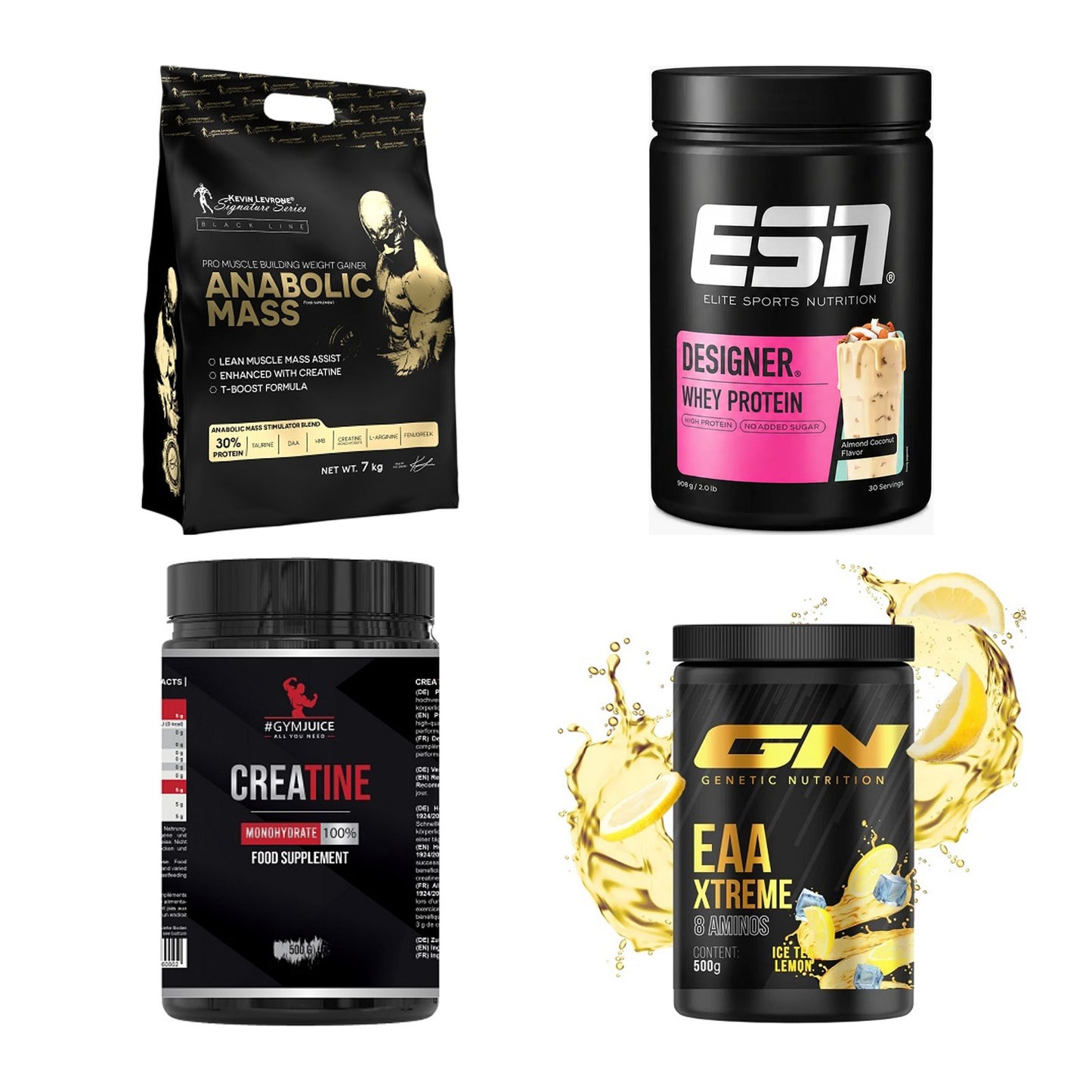 Masseaufbau für Fortgeschrittene: Kevin Levrone Anabolic + 3 weitere – alle enthaltenen Artikel