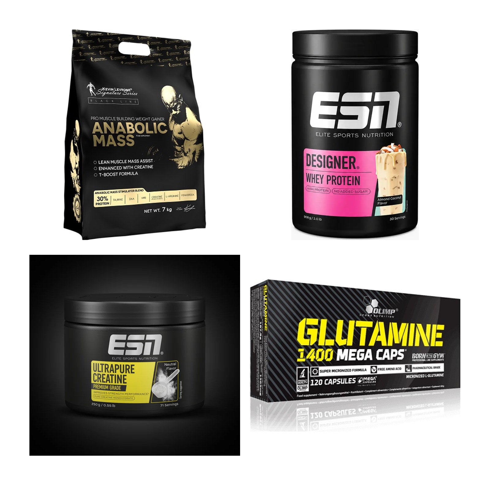 Masseaufbau für Fortgeschrittene: Kevin Levrone Anabolic + 3 weitere – alle enthaltenen Artikel
