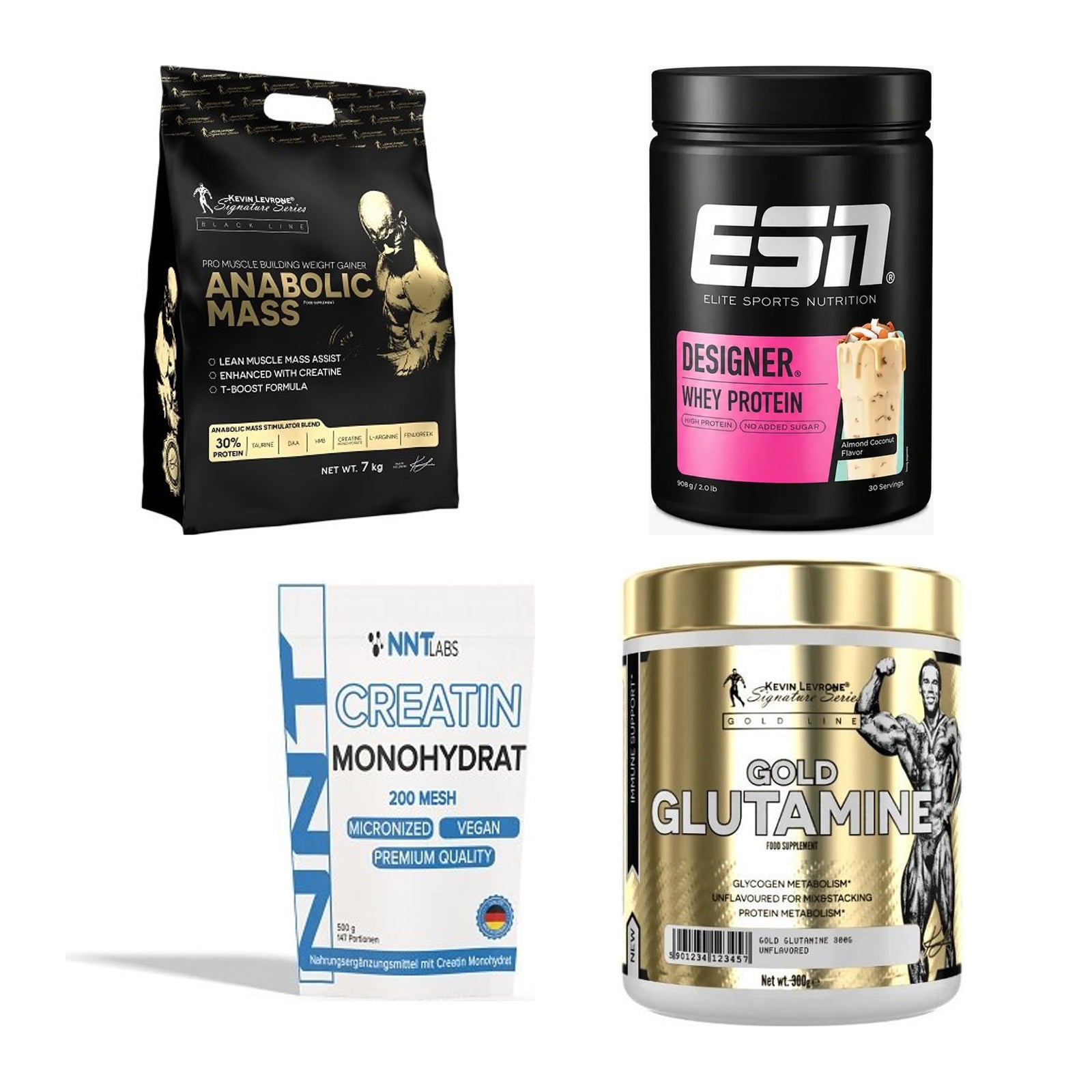 Masseaufbau für Fortgeschrittene: Kevin Levrone Anabolic + 3 weitere – alle enthaltenen Artikel