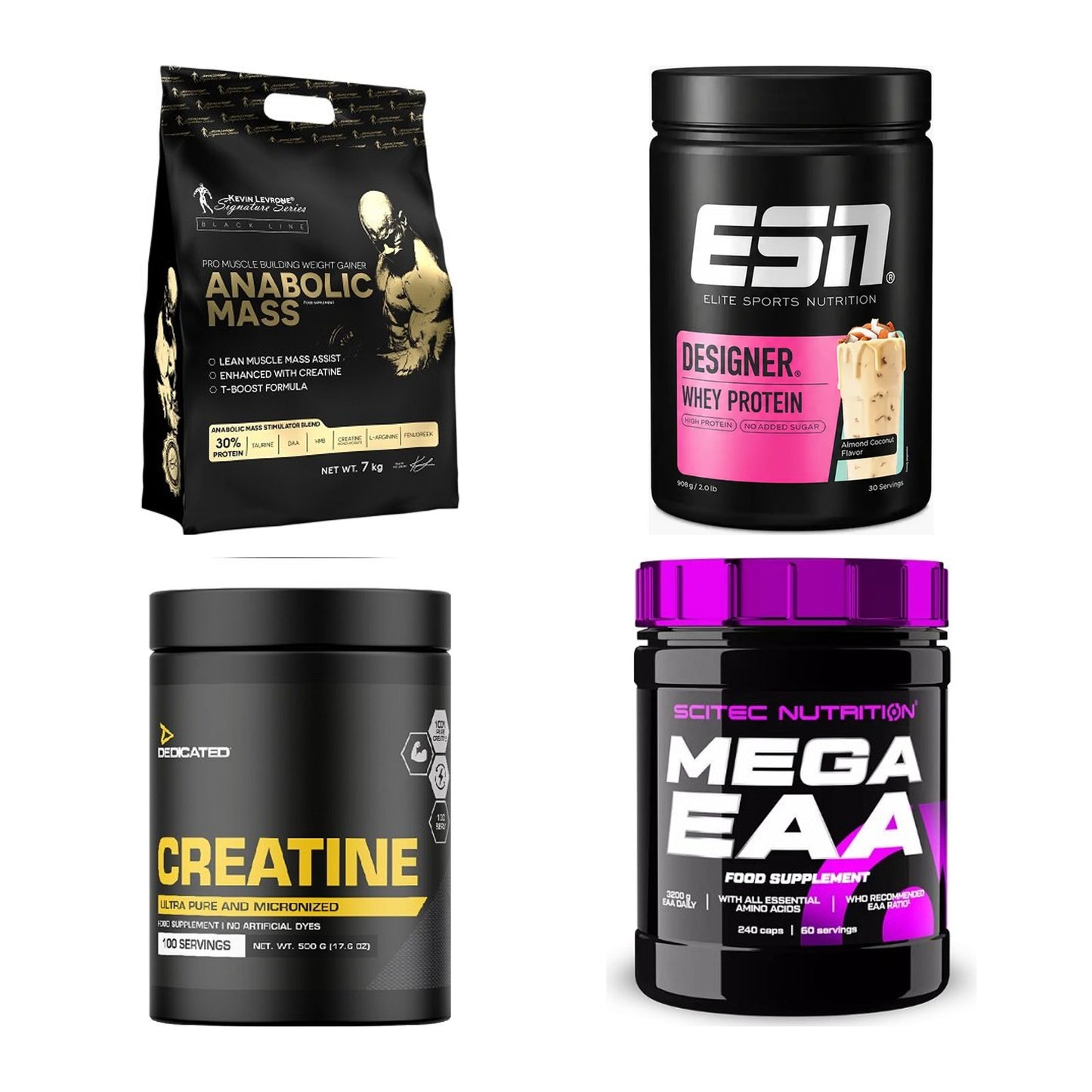 Masseaufbau für Fortgeschrittene: Kevin Levrone Anabolic + 3 weitere – alle enthaltenen Artikel
