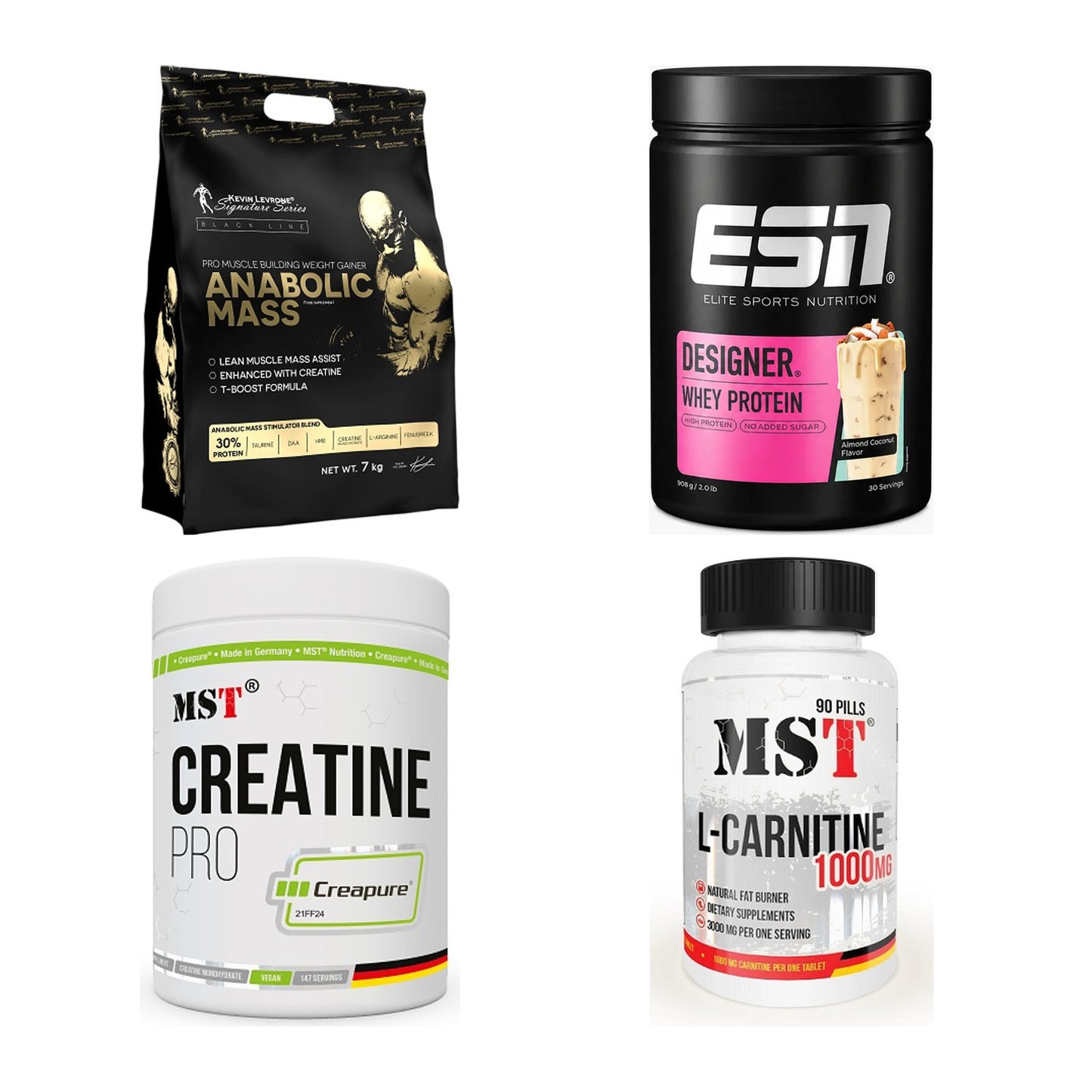 Masseaufbau für Fortgeschrittene: Kevin Levrone Anabolic + 3 weitere – alle enthaltenen Artikel