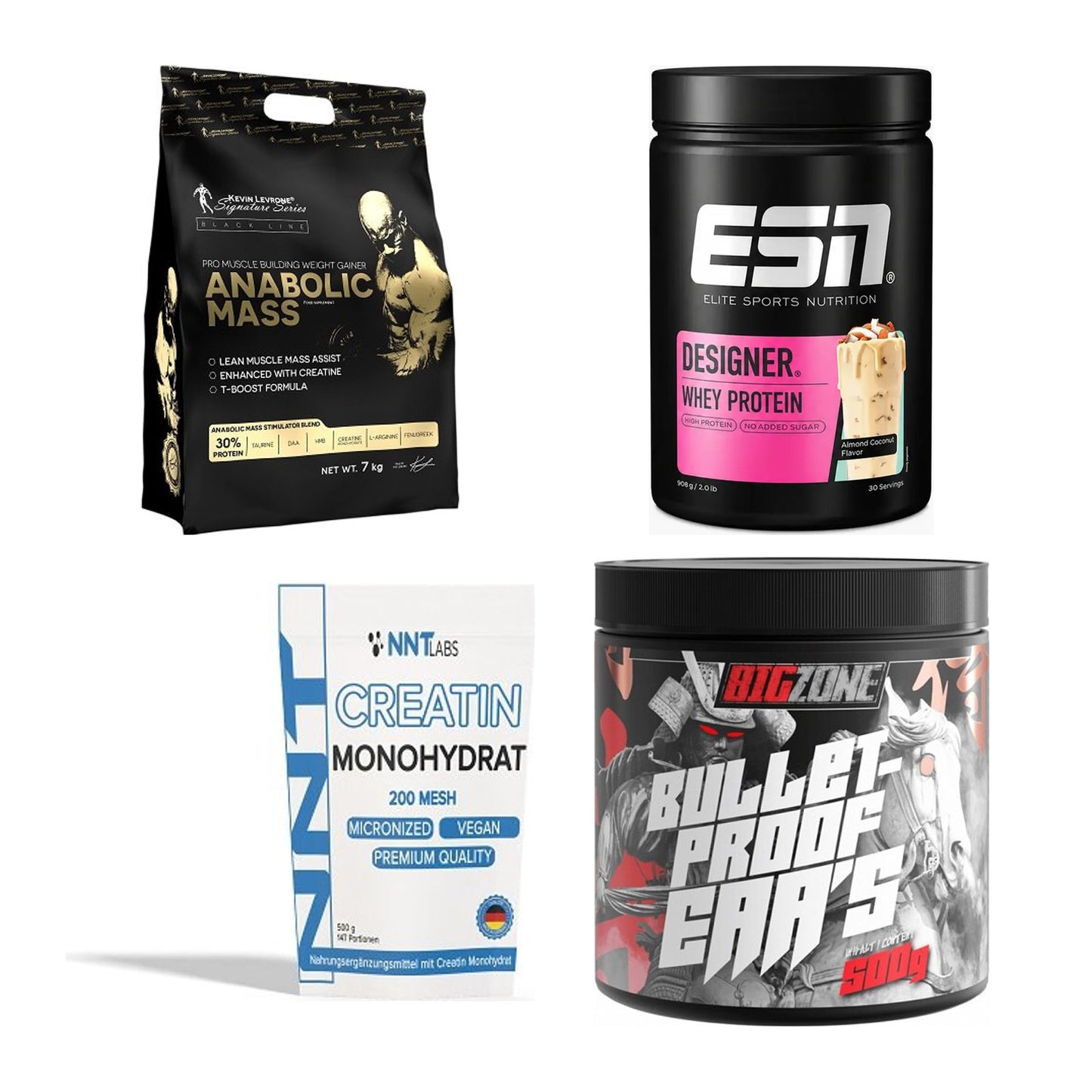 Masseaufbau für Fortgeschrittene: Kevin Levrone Anabolic + 3 weitere – alle enthaltenen Artikel