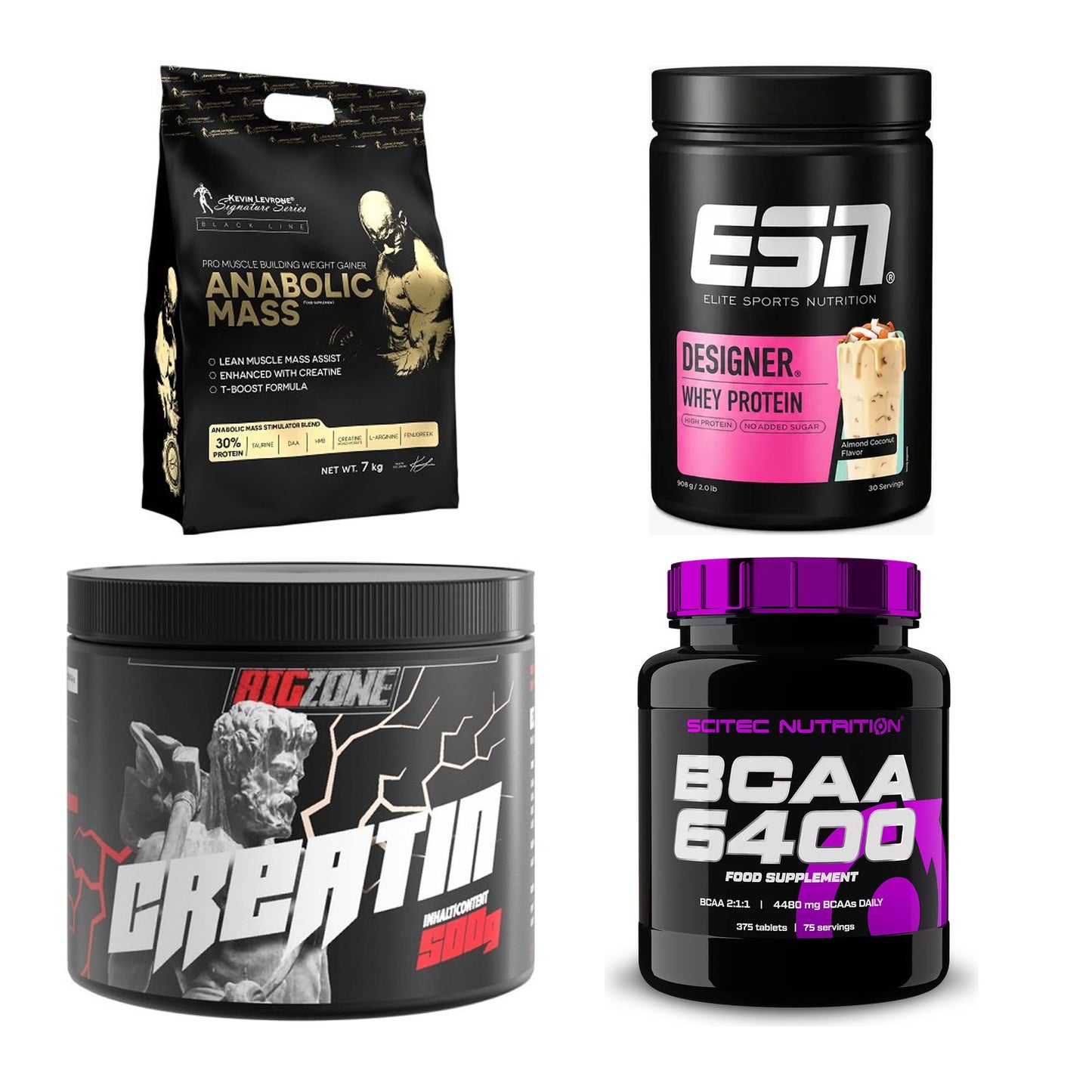 Masseaufbau für Fortgeschrittene: Kevin Levrone Anabolic + 3 weitere – alle enthaltenen Artikel