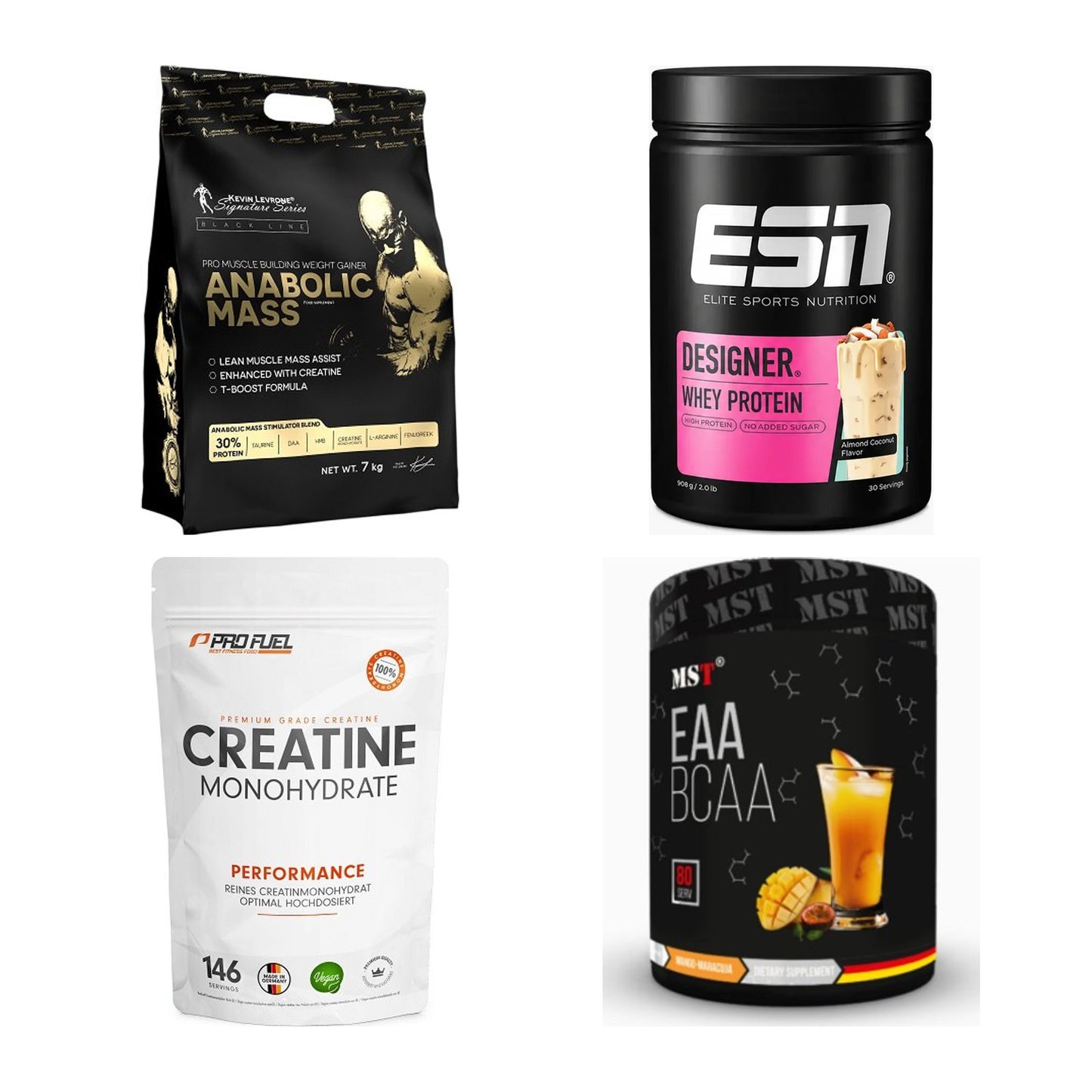Masseaufbau für Fortgeschrittene: Kevin Levrone Anabolic + 3 weitere – alle enthaltenen Artikel
