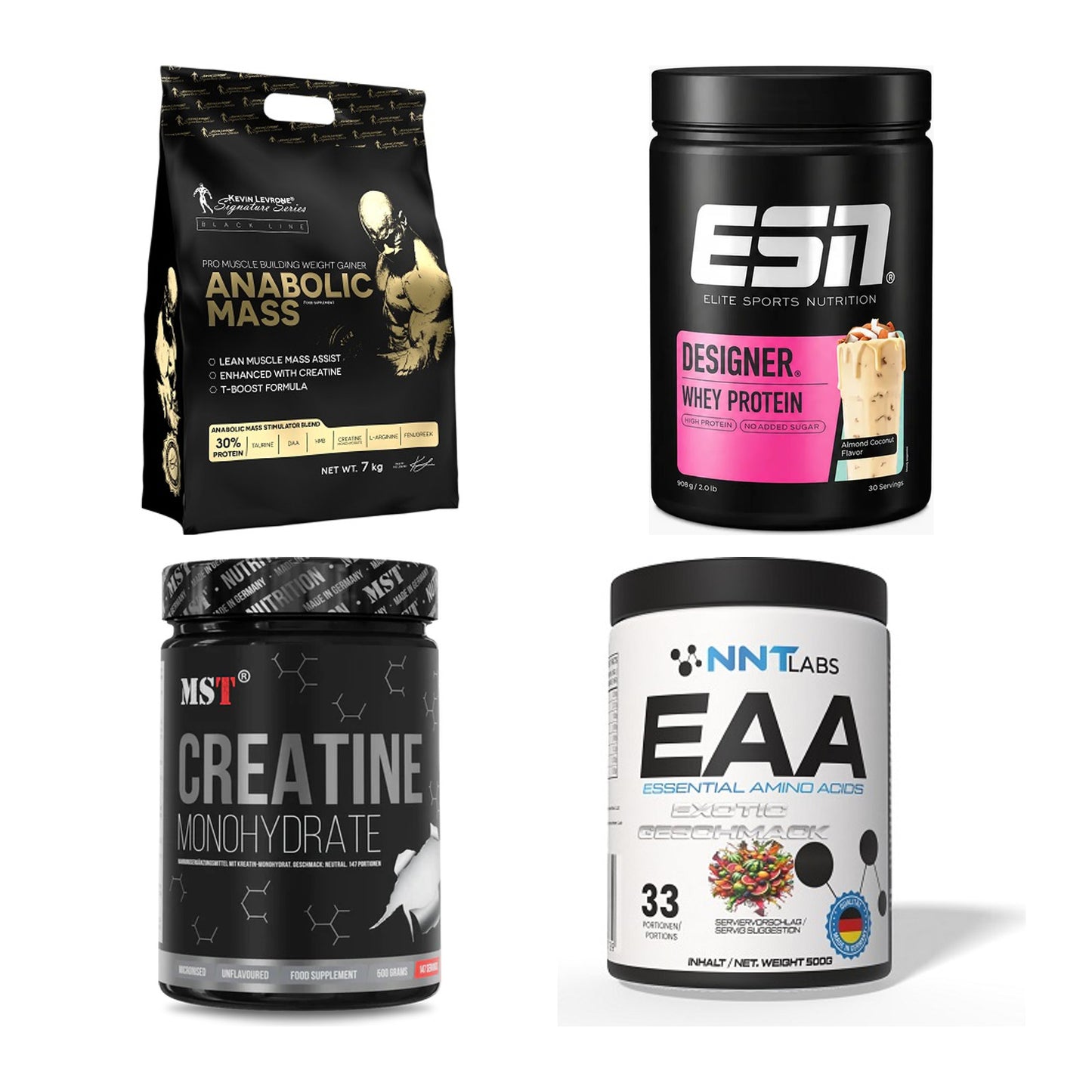 Masseaufbau für Fortgeschrittene: Kevin Levrone Anabolic + 3 weitere – alle enthaltenen Artikel