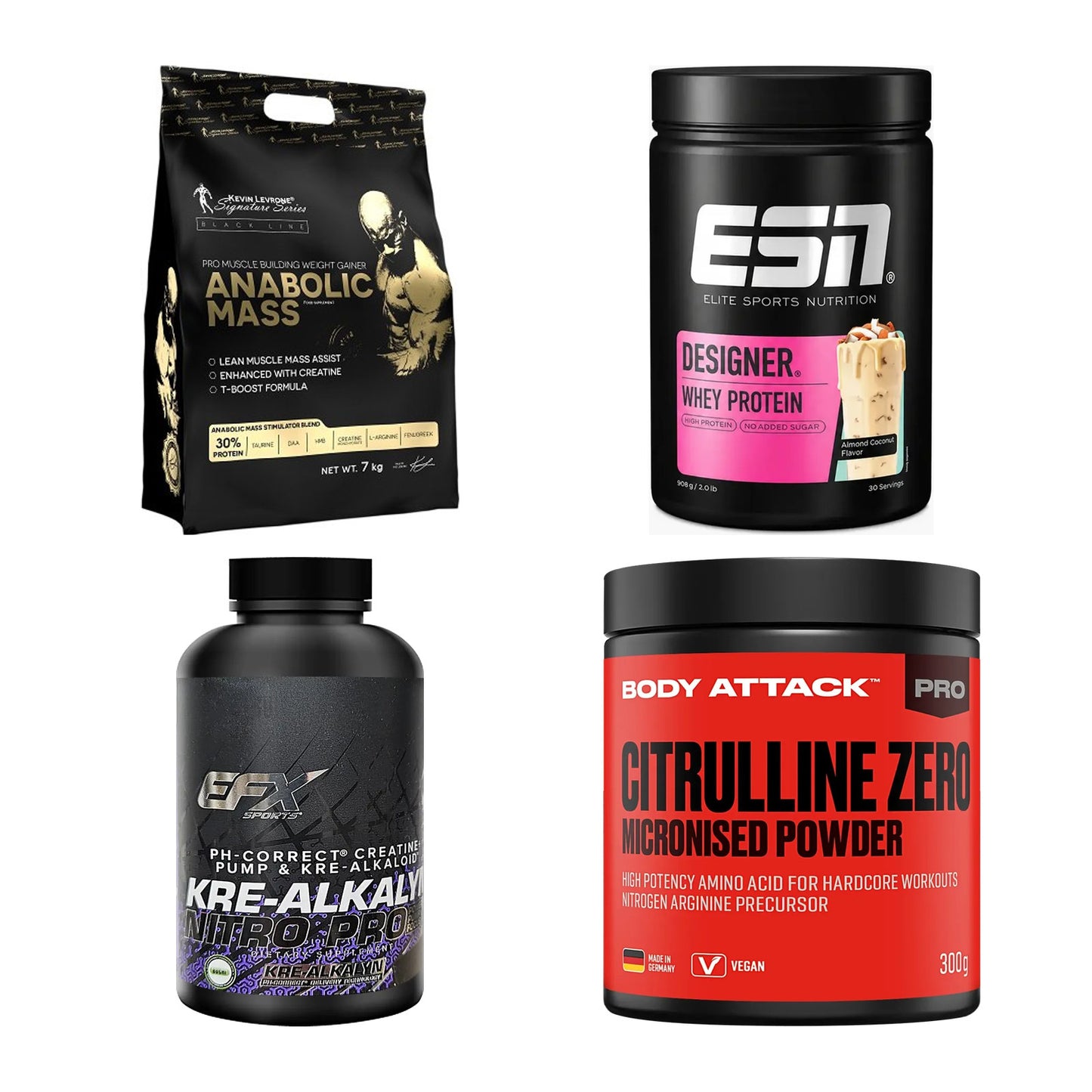 Masseaufbau für Fortgeschrittene: Kevin Levrone Anabolic + 3 weitere – alle enthaltenen Artikel