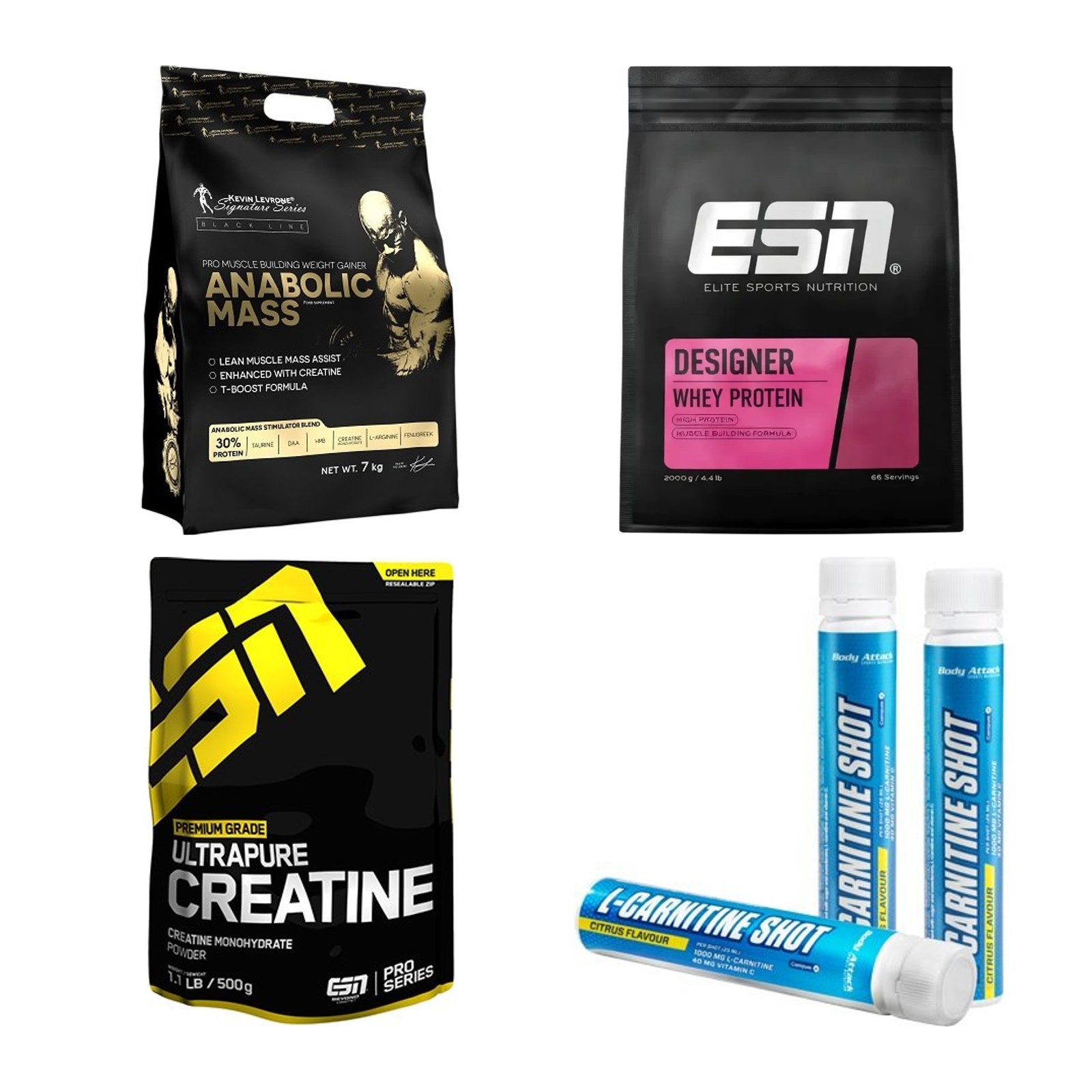 Masseaufbau für Fortgeschrittene: Kevin Levrone Anabolic + 3 weitere – alle enthaltenen Artikel