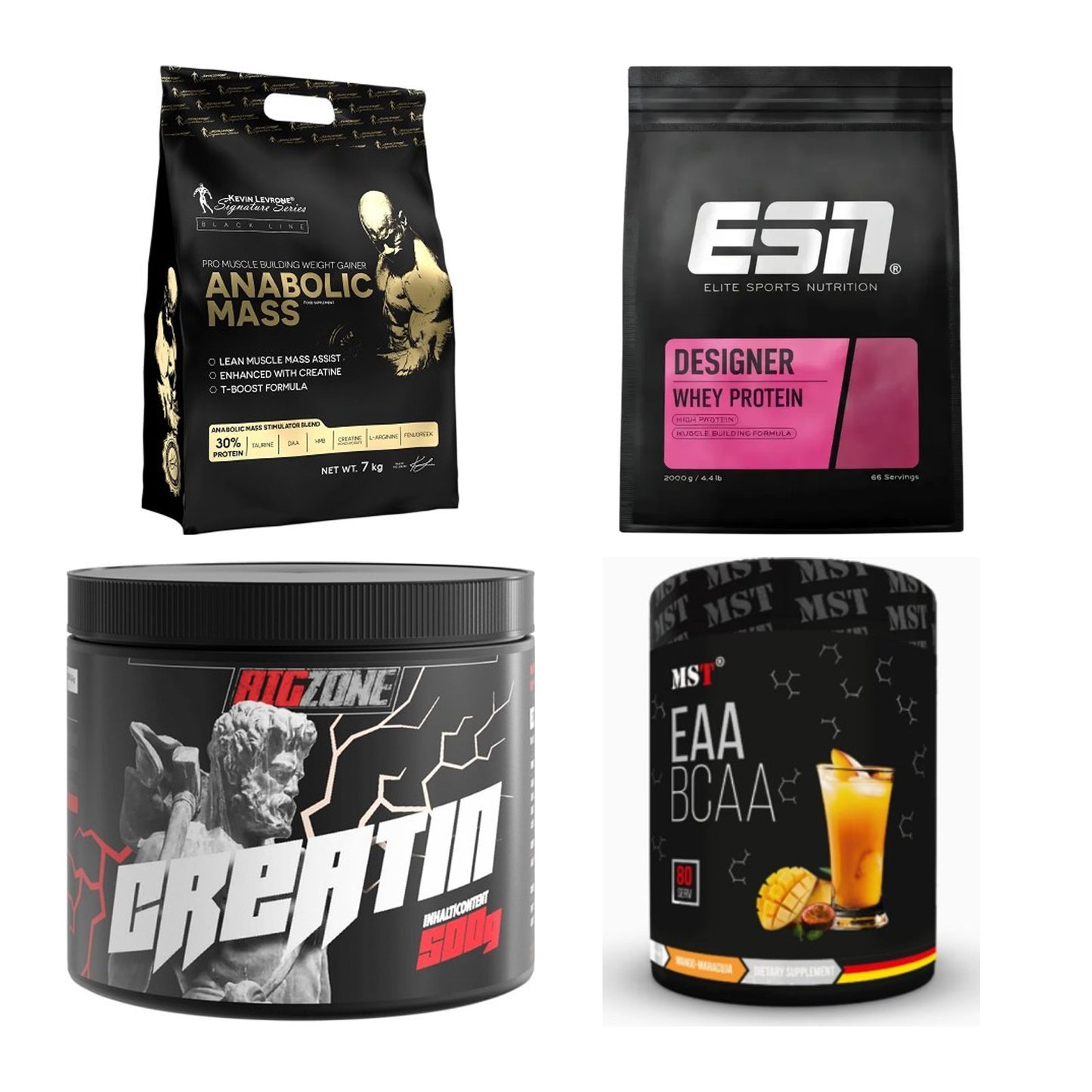 Masseaufbau für Fortgeschrittene: Kevin Levrone Anabolic + 3 weitere – alle enthaltenen Artikel