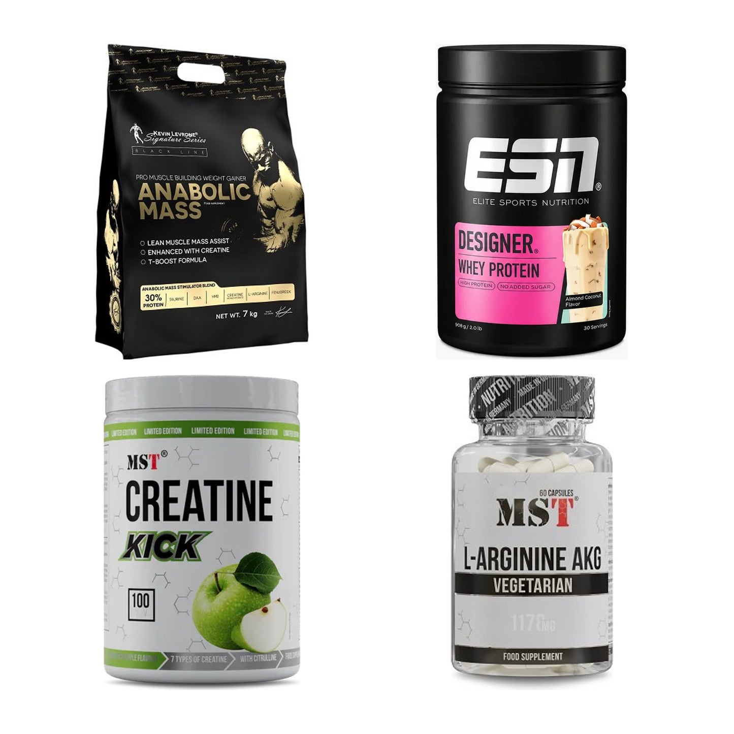 Masseaufbau für Fortgeschrittene: Kevin Levrone Anabolic + 3 weitere – alle enthaltenen Artikel